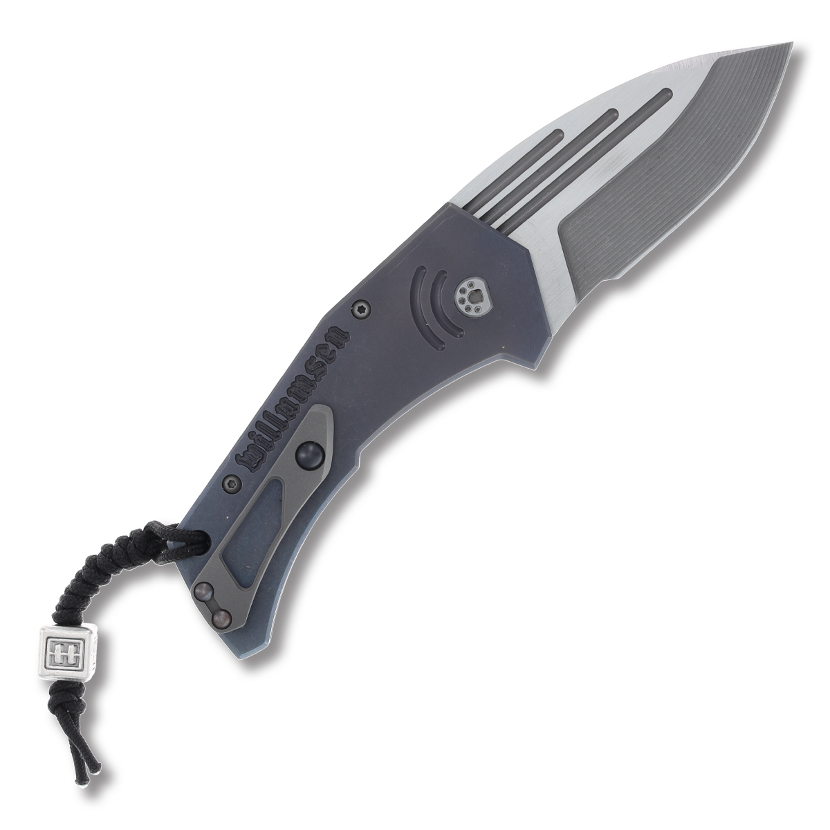 Mikkel Willumsen SMKW Exclusive Custom Automatic Knife Carbon Fiber/Blue Titanium AUMKWCFBN View 2