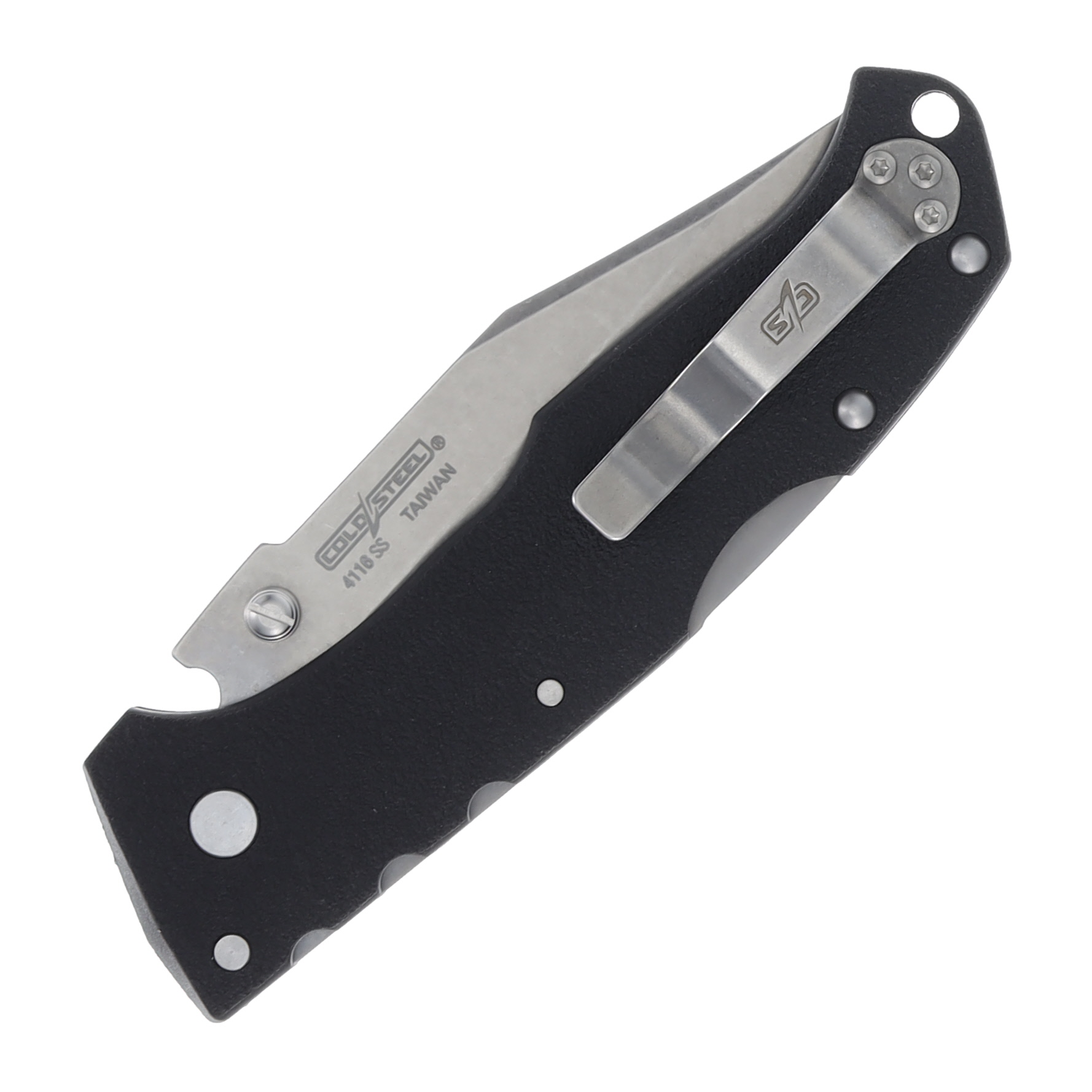 Cold Steel Pro-Lite Folding Knife 3.5in Plain Stonewash Clip Point Blade CS-20NSC View 4