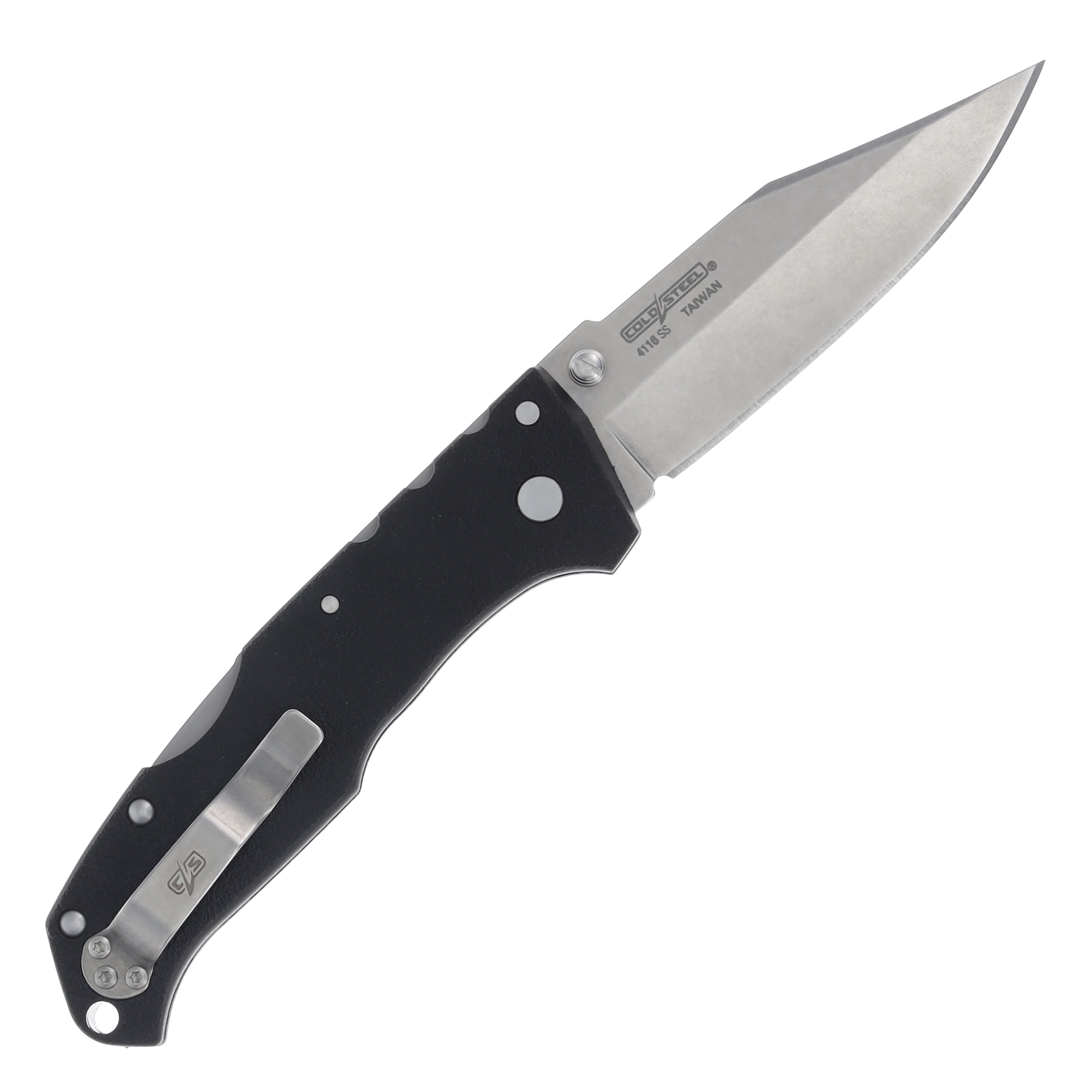 Cold Steel Pro-Lite Folding Knife 3.5in Plain Stonewash Clip Point Blade CS-20NSC View 2