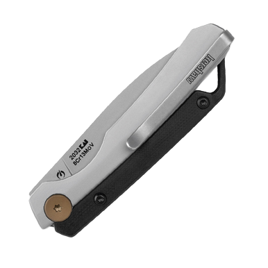 Kershaw Esteem Slip Joint Folding Knife Silver-Blk SS/G-10 Handle 8Cr13Mov Blade View 2