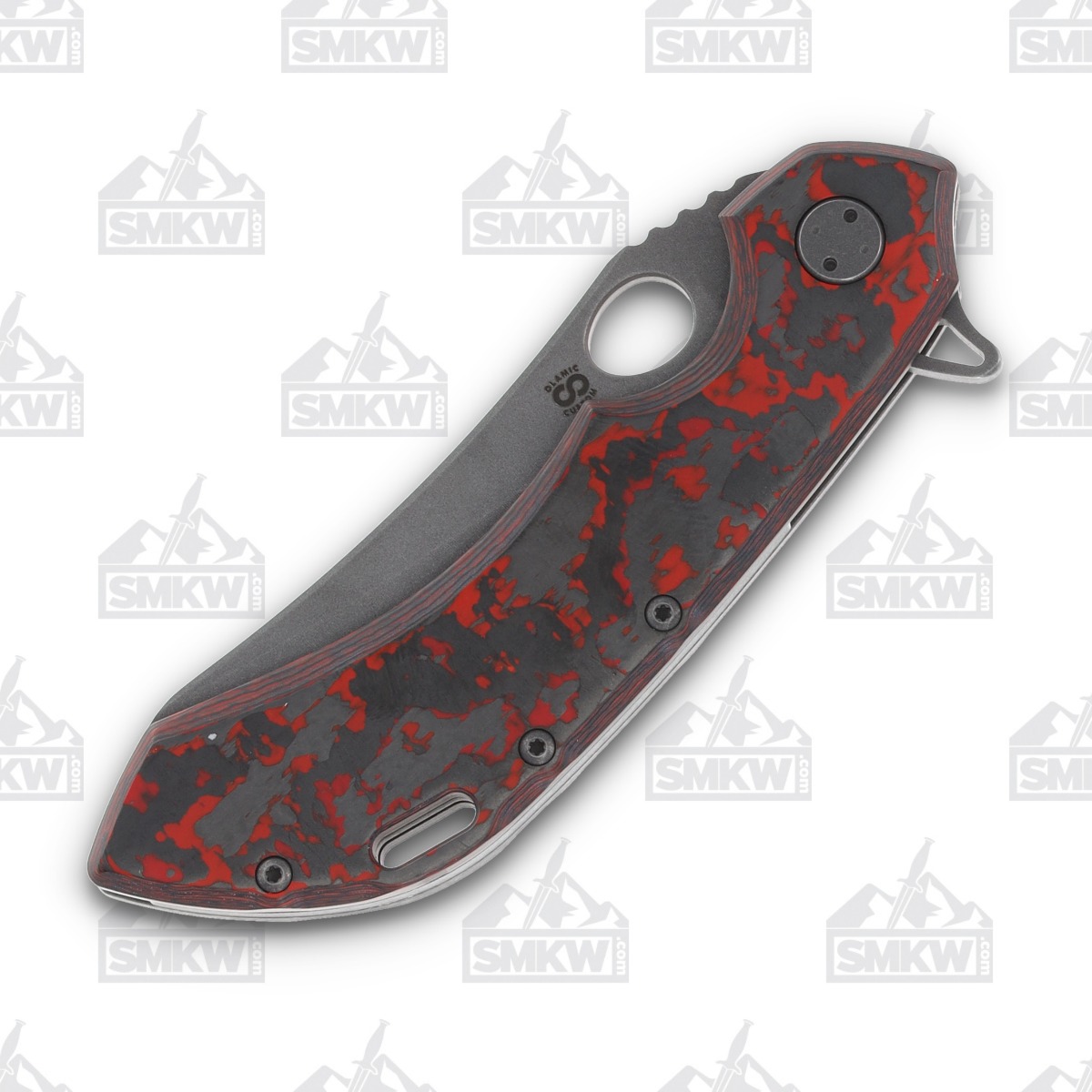 Olamic Wayfarer 247 Folding Knife T-068M Mouflon Lava Flow Fat Carbon (Kinetic Mist) T068M View 5