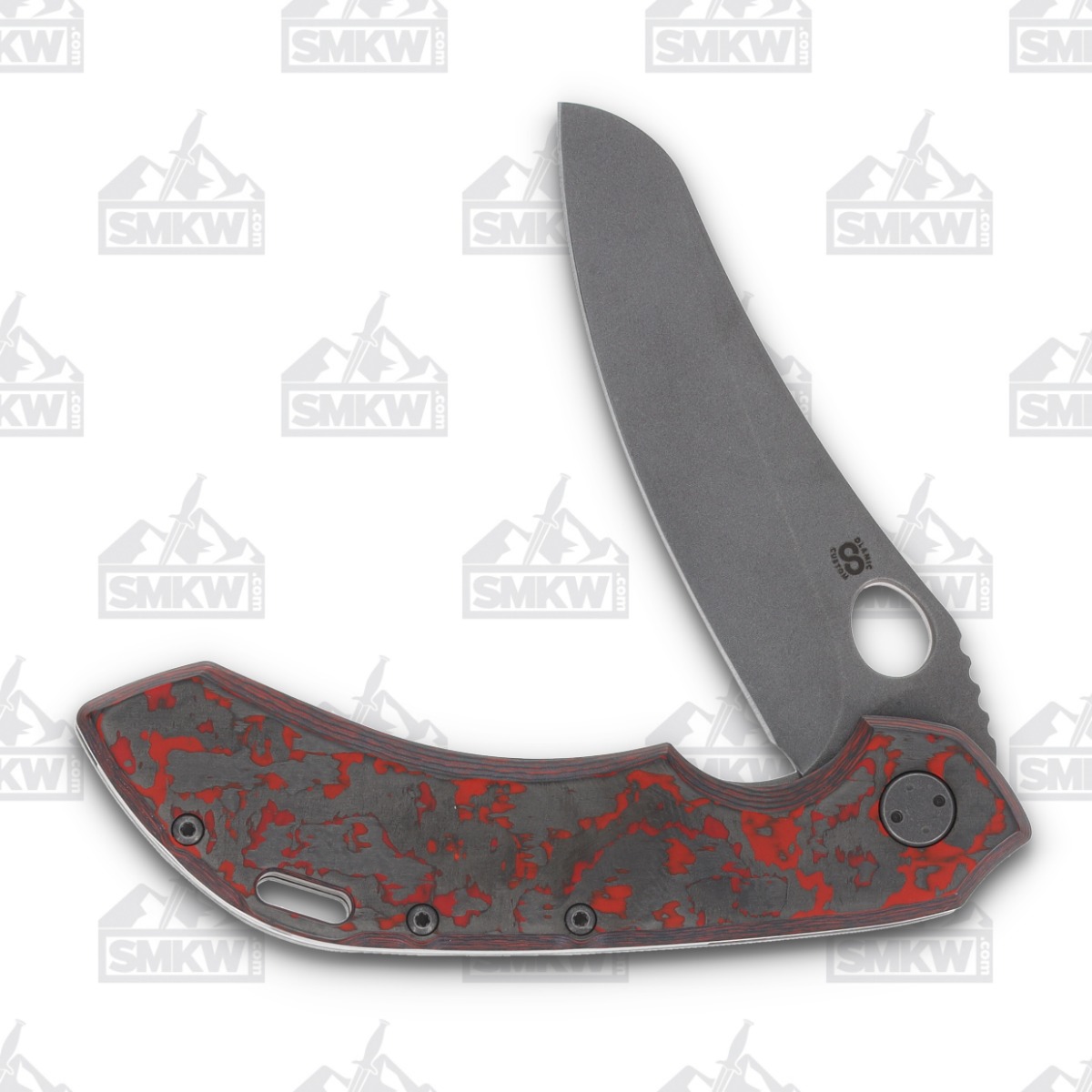 Olamic Wayfarer 247 Folding Knife T-068M Mouflon Lava Flow Fat Carbon (Kinetic Mist) T068M View 3