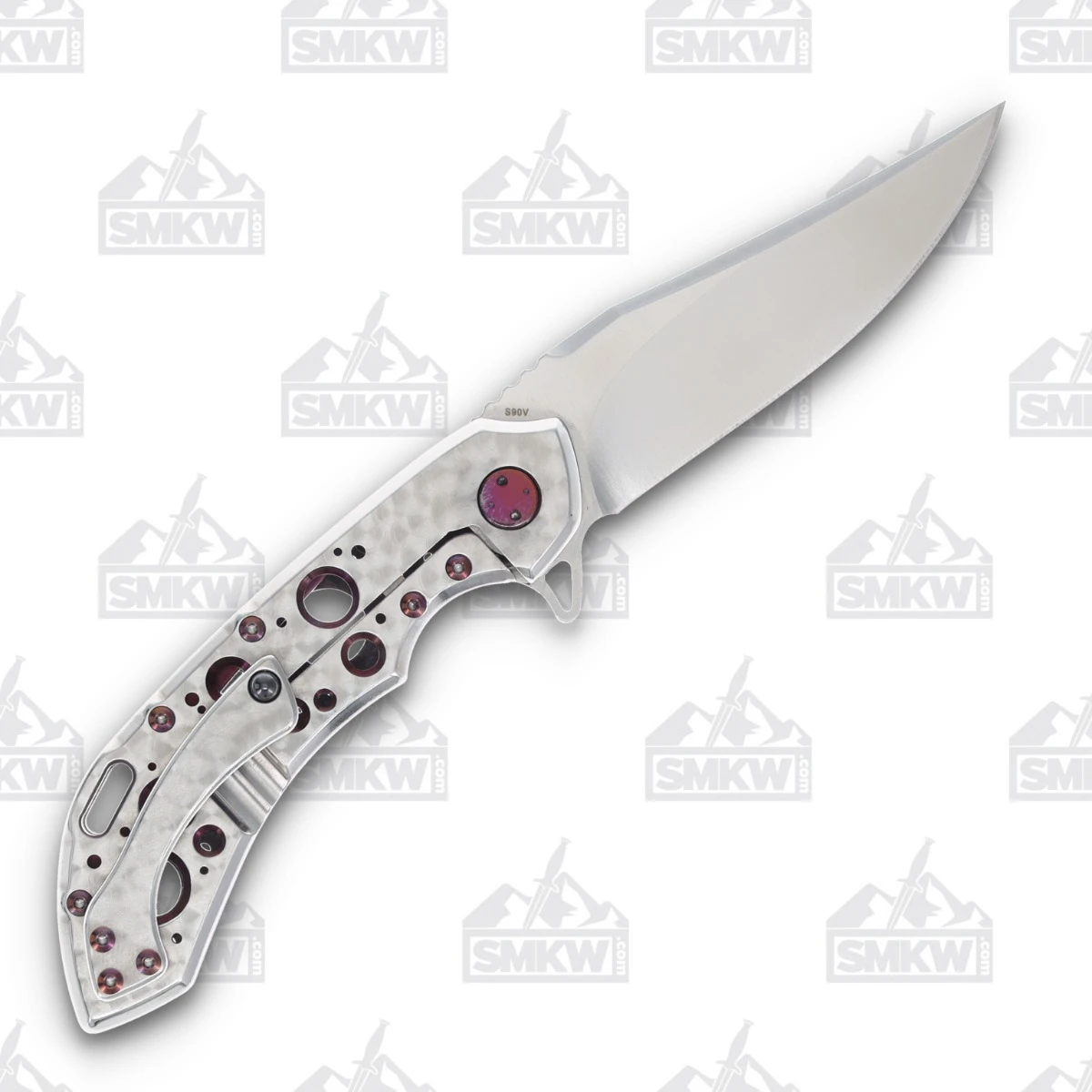 Olamic Wayfarer 247 T-079B Purple BlackMatter FatCarbon/Jeweled Titanium with Holes Cutouts T079B View 2