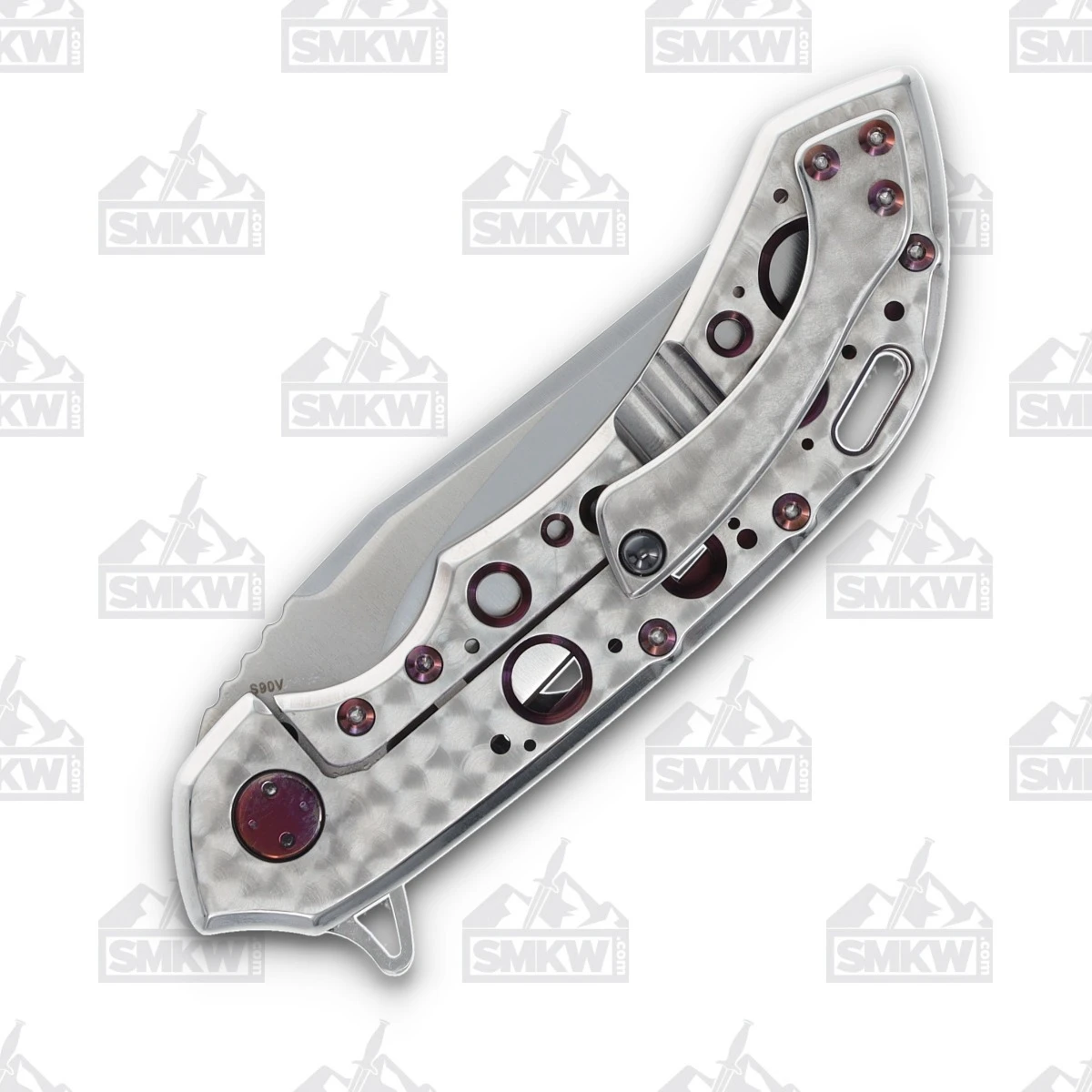 Olamic Wayfarer 247 T-079B Purple BlackMatter FatCarbon/Jeweled Titanium with Holes Cutouts T079B View 6