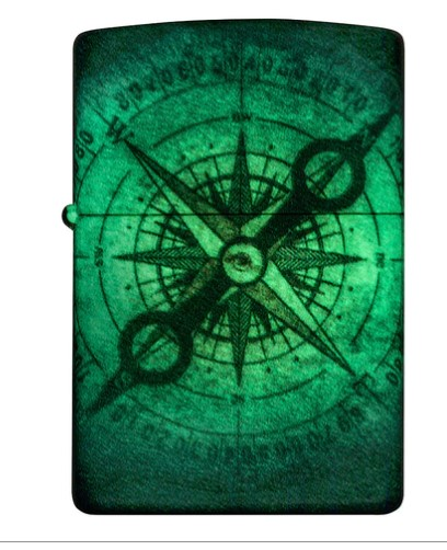 Zippo Lighter Compass Ghost Design 540 Color Matte Glow in the Dark ZP48562 View 9