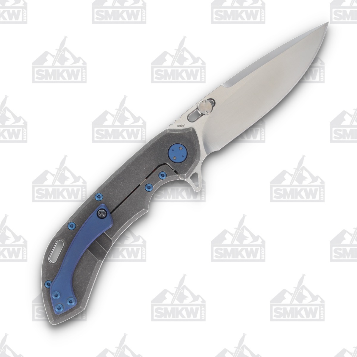 Olamic Wayfarer 247 Folding Knife T-076P Nebula FatCarbon/Washed with Matte Blue T076P View 2