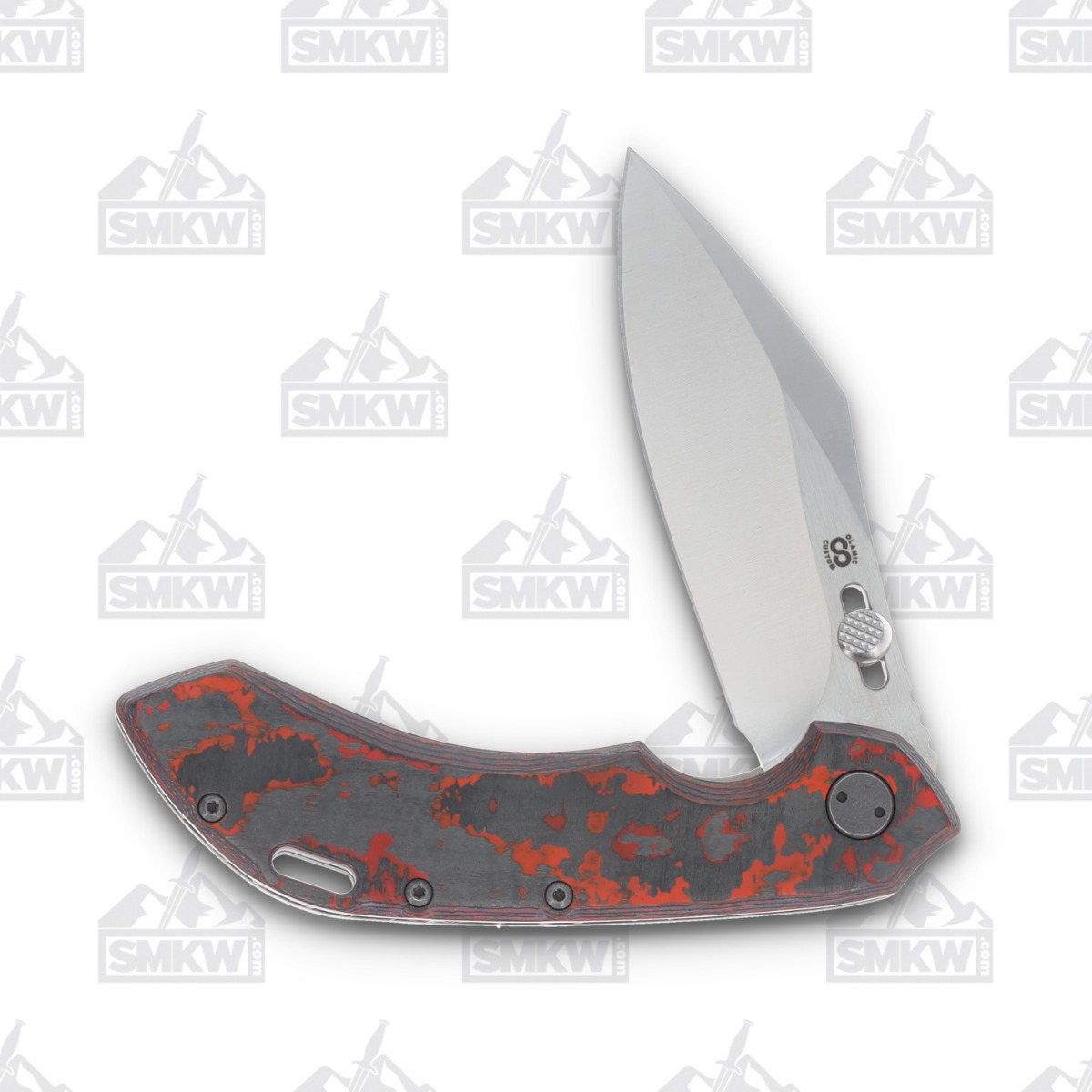 Olamic Wayfarer 247 Folding Knife T-086C Mars Valley FatCarbon/Stonewash with Acid Rain Cutouts T086C View 3