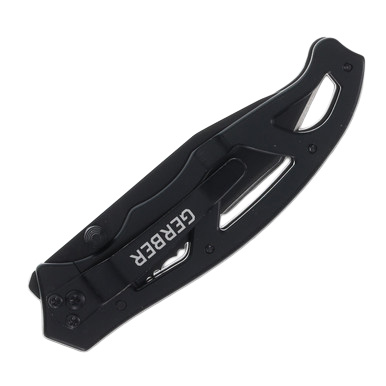 Gerber Paraframe I Folding Knife 3in Black Part Serrated Tanto Blade G1731 View 8