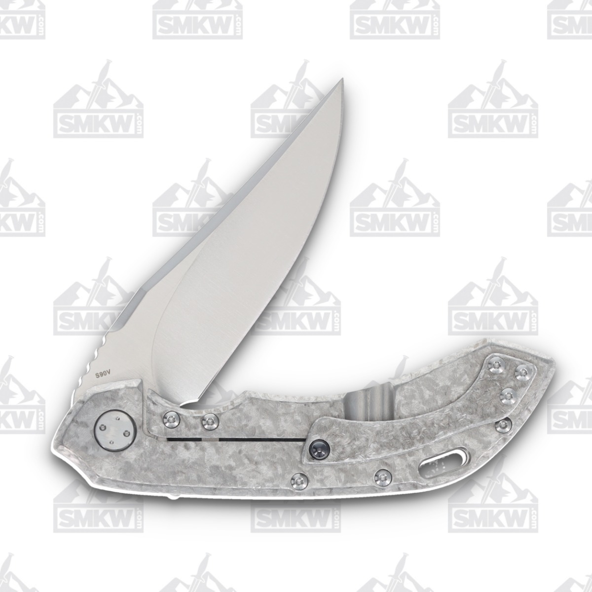 Olamic Wayfarer 247 Folding Knife T-078B  White Storm FatCarbon/Frosty T078B View 4
