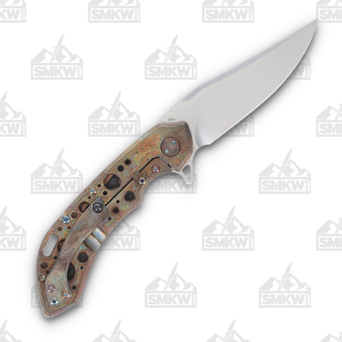 Olamic Wayfarer 247 Folding Knife T-071B Green BlackMatter FatCarbon/Neontropic T071B View 2