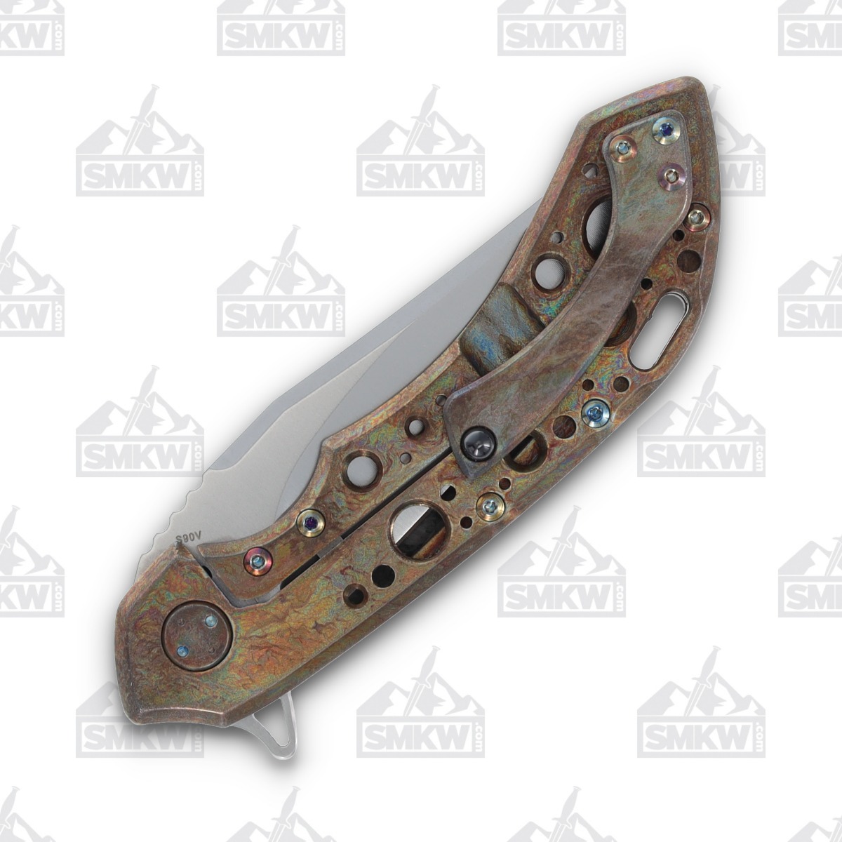 Olamic Wayfarer 247 Folding Knife T-071B Green BlackMatter FatCarbon/Neontropic T071B View 6
