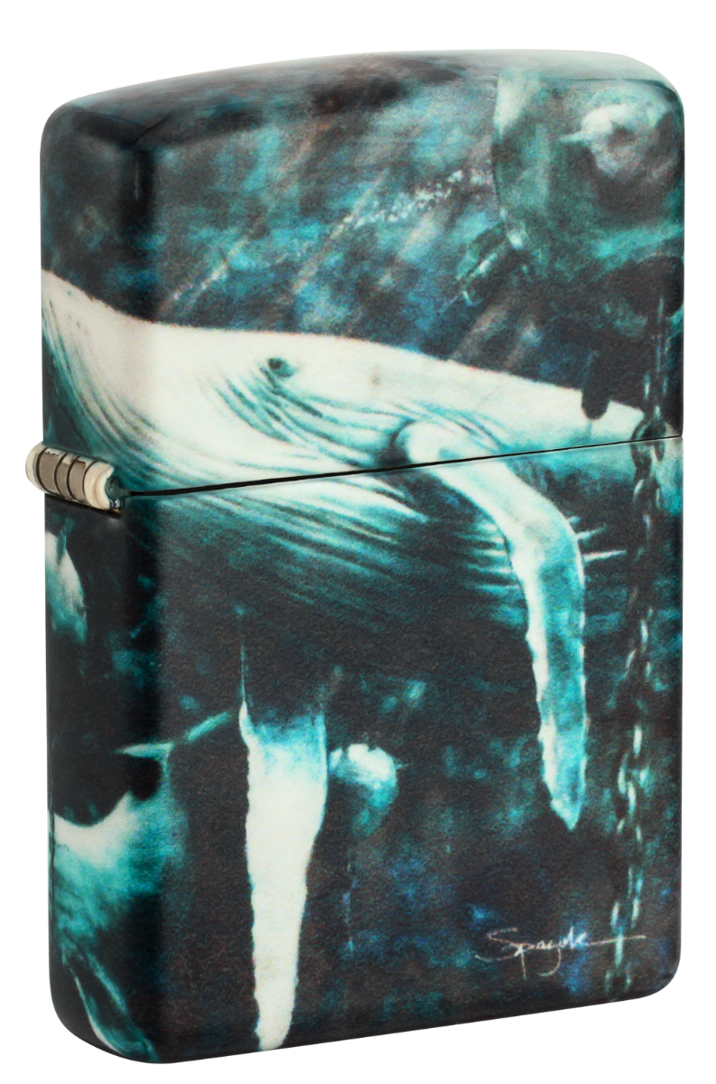 Zippo Lighter Whale Scene Spazuk Matte ZP48627 View 7