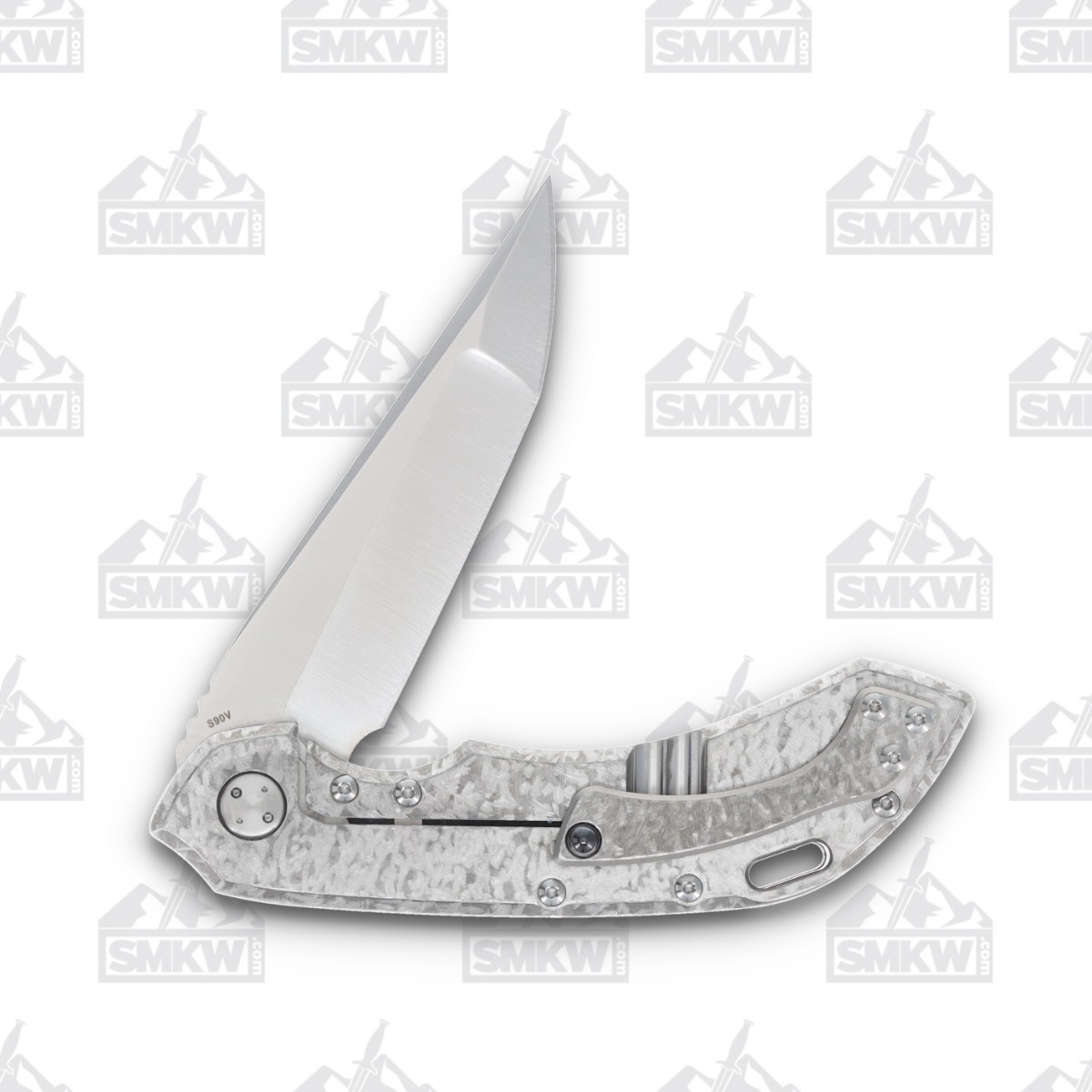 Olamic Wayfarer 247 Folding Knife T039Q Satin Companto S90V White Storm FatCarbon T039Q View 4