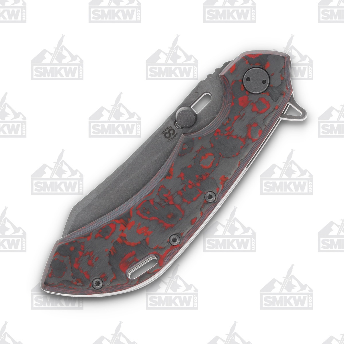 Olamic Wayfarer 247 Folding Knife T-063W Lava Flow FatCarbon/Kinetic Mist T063W View 5