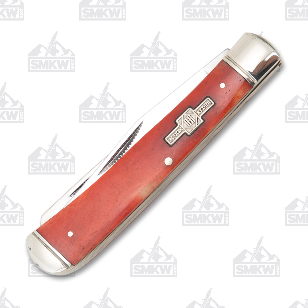 Rough Ryder Red Smooth Bone Trapper Folding Knife RR431 View 2