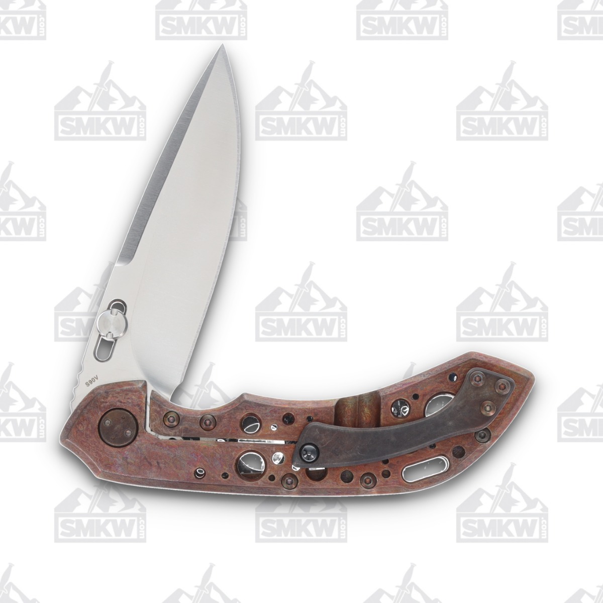 Olamic Wayfarer 247 Folding Knife T-081P Nebula FatCarbon/Neontropic with Acid Rain Cutouts T081P View 4