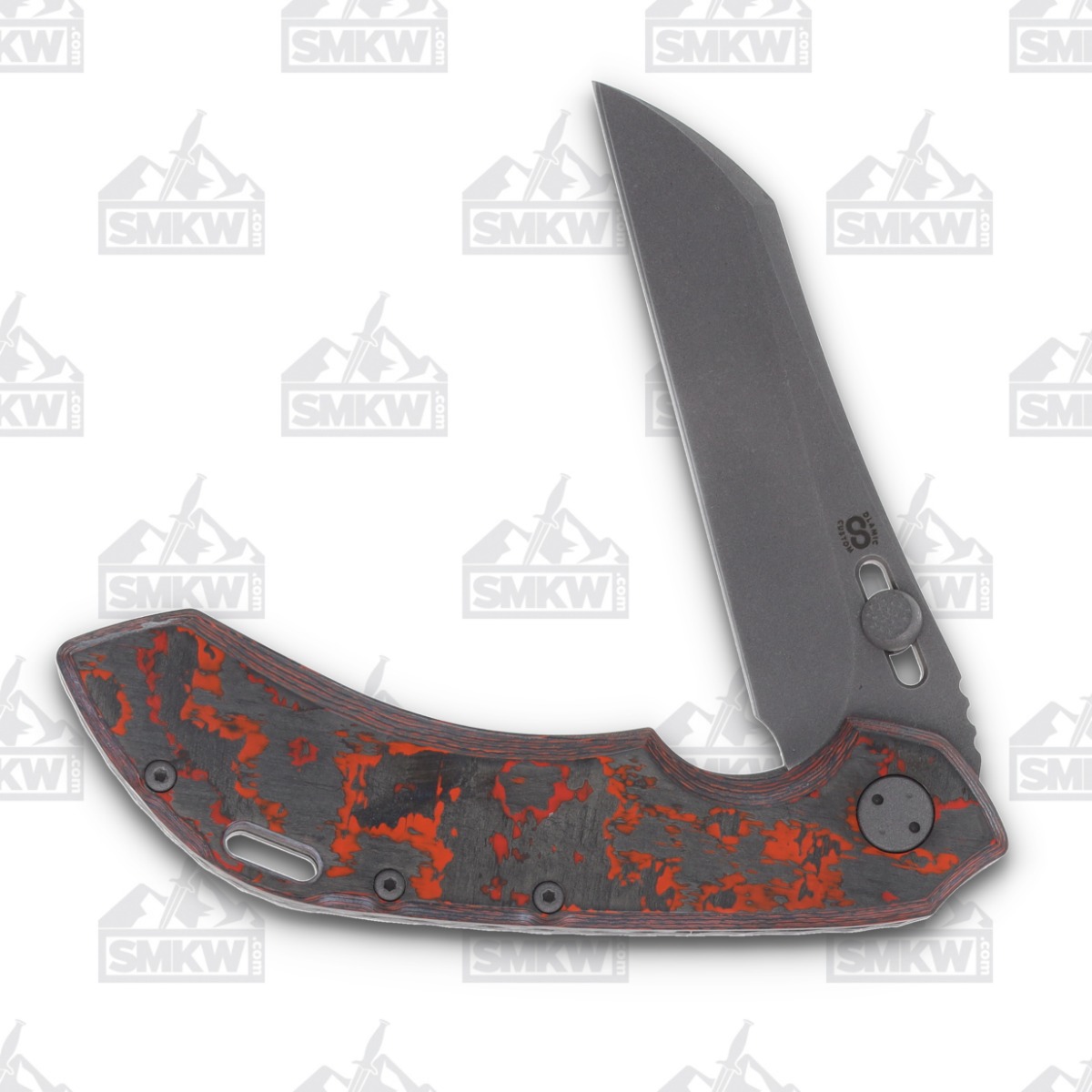 Olamic Wayfarer 247 Folding Knife T-060W Mars Valley FatCarbon/Stonewash Titanium T060W View 3
