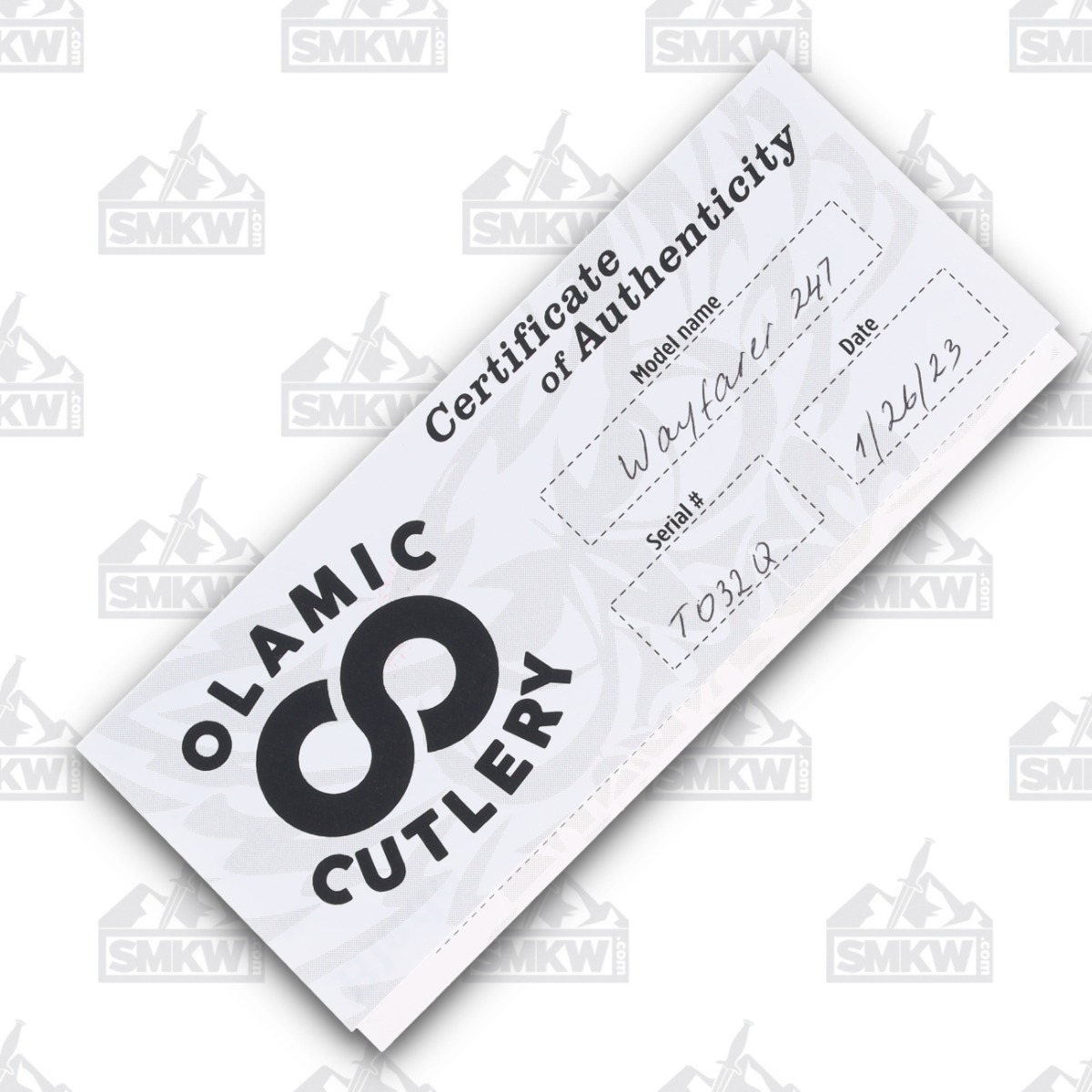 Olamic Wayfarer 247 Folding Knife T-032Q Companto White Storm Fat Carbon (Light Blast) T032Q View 12