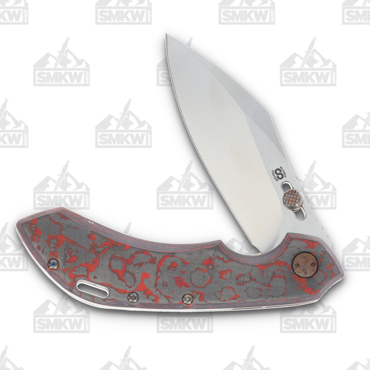 Olamic Wayfarer 247 Folding Knife T-084C Lava Flow FatCarbon/Neontropic T084C View 3
