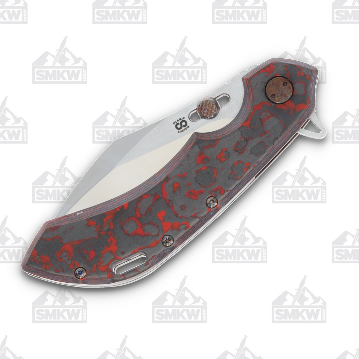 Olamic Wayfarer 247 Folding Knife T-084C Lava Flow FatCarbon/Neontropic T084C View 5