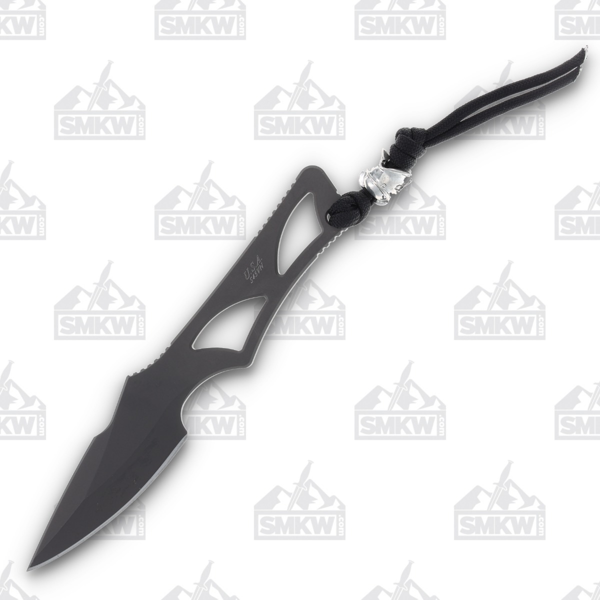Spartan Blades Enyo Fixed Knife 2.68in Plain Black DLC Drop Point View 3