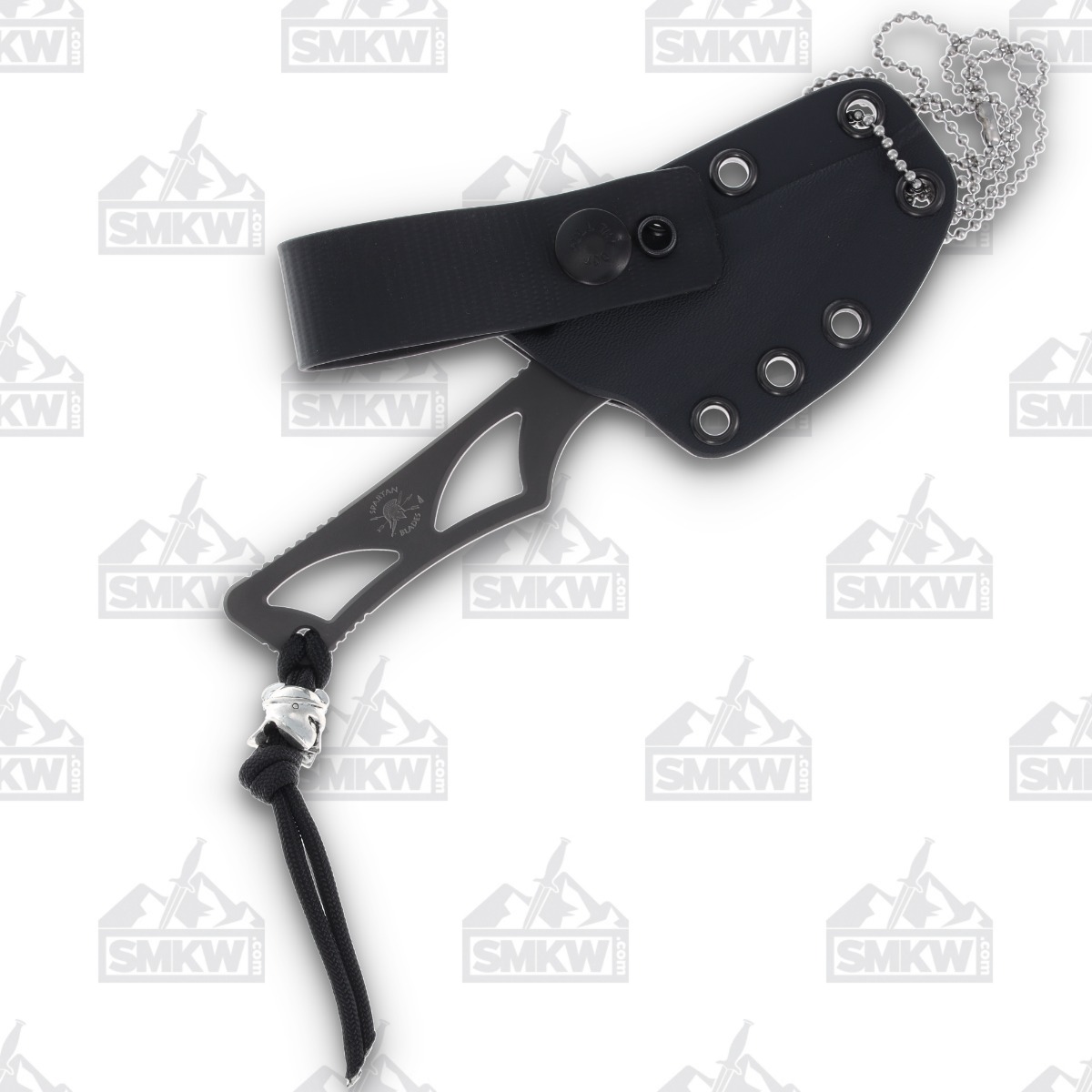 Spartan Blades Enyo Fixed Knife 2.68in Plain Black DLC Drop Point View 6