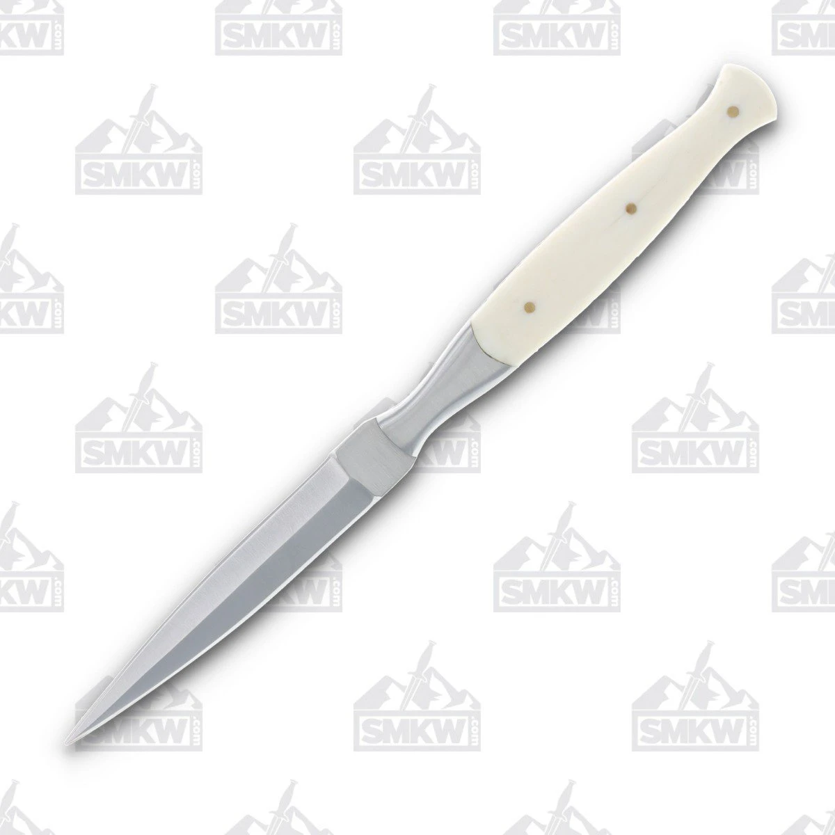 Szco Slim Filework Fixed Blade Dagger Satin/White Smooth Bone DH8037BO View 1