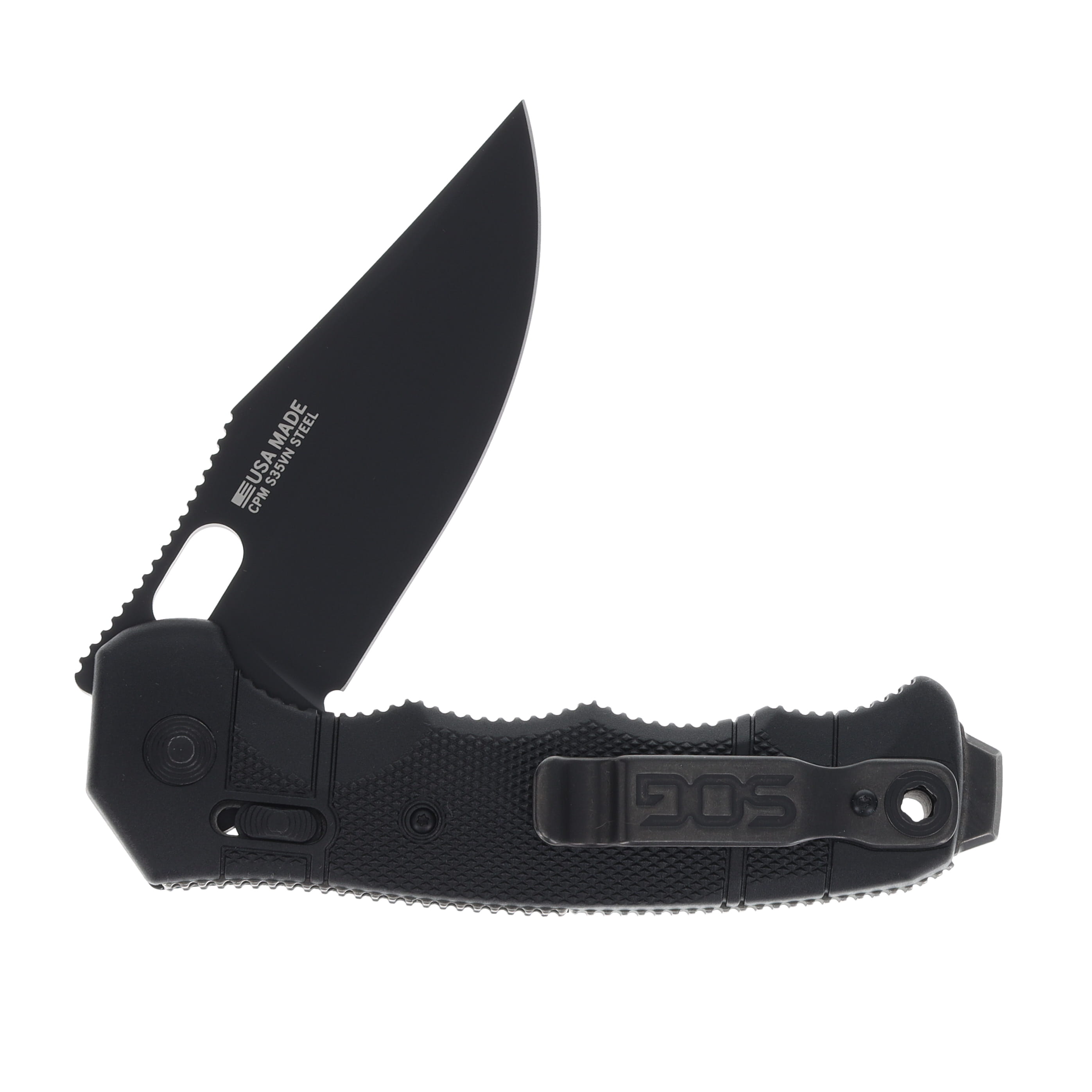 SOG Knives SEAL XR Folding Knife 3.9in Black Plain Clip Point Blade SOG12210257 View 4