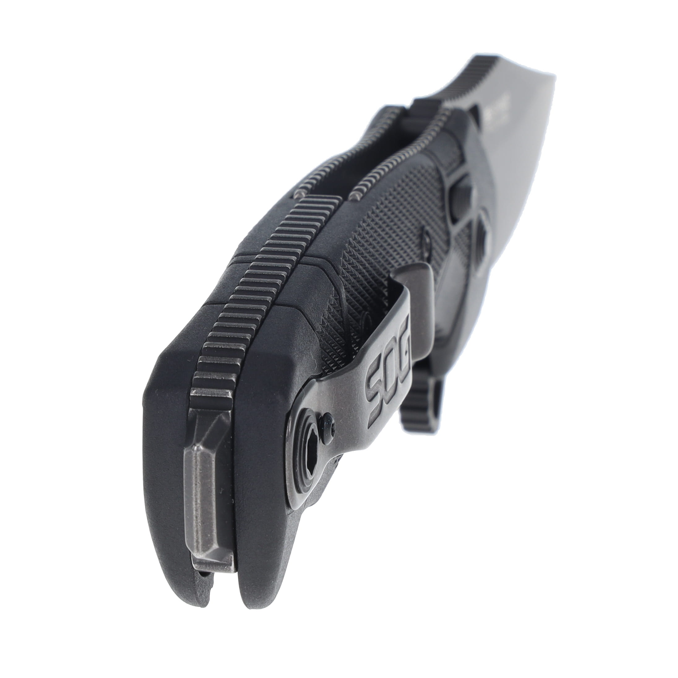 SOG Knives SEAL XR Folding Knife 3.9in Black Plain Clip Point Blade SOG12210257 View 9
