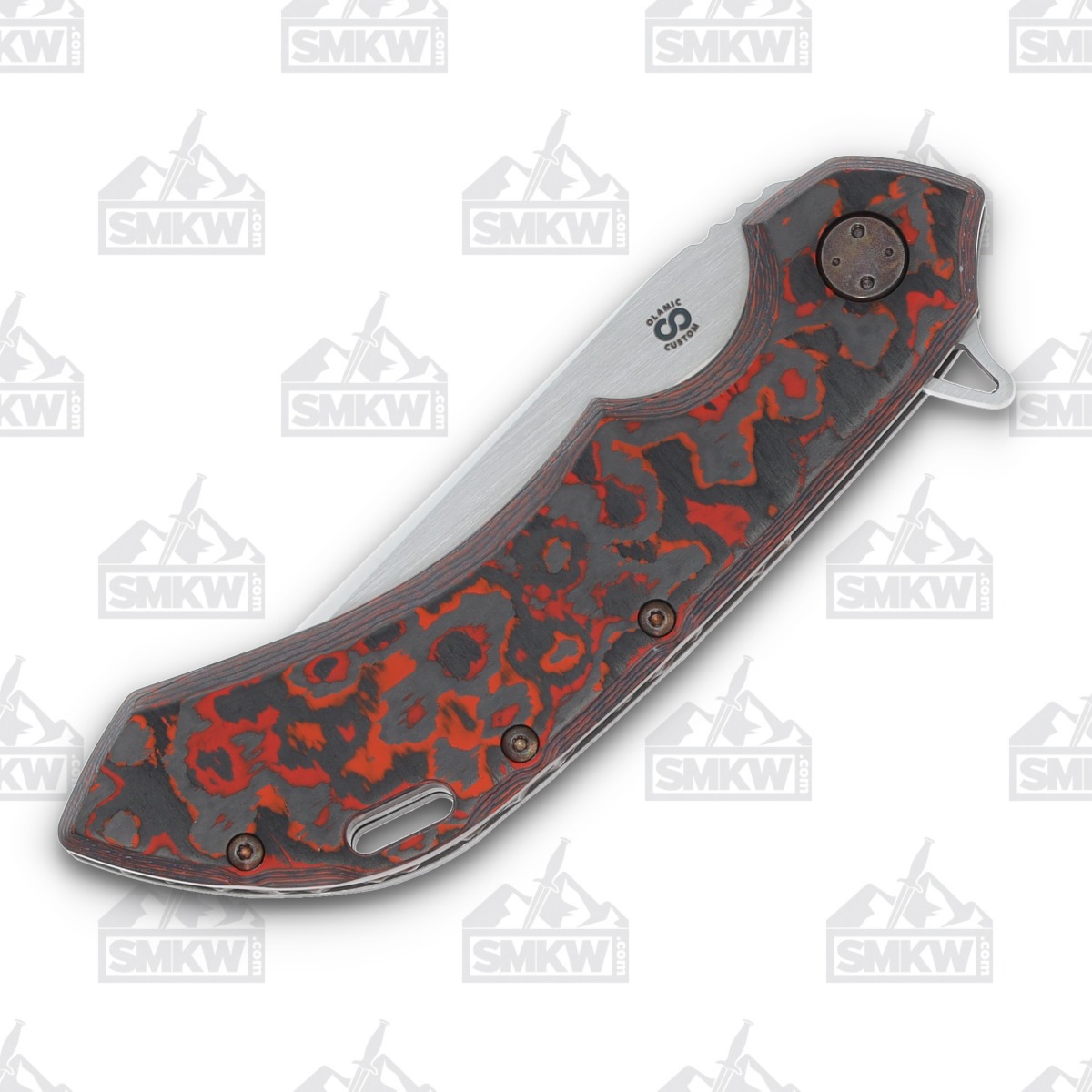 Olamic Wayfarer 247 Folding Knife T-042Q Companto Mars Valley FatCarbon Stonewash Acid Rain T042Q View 5