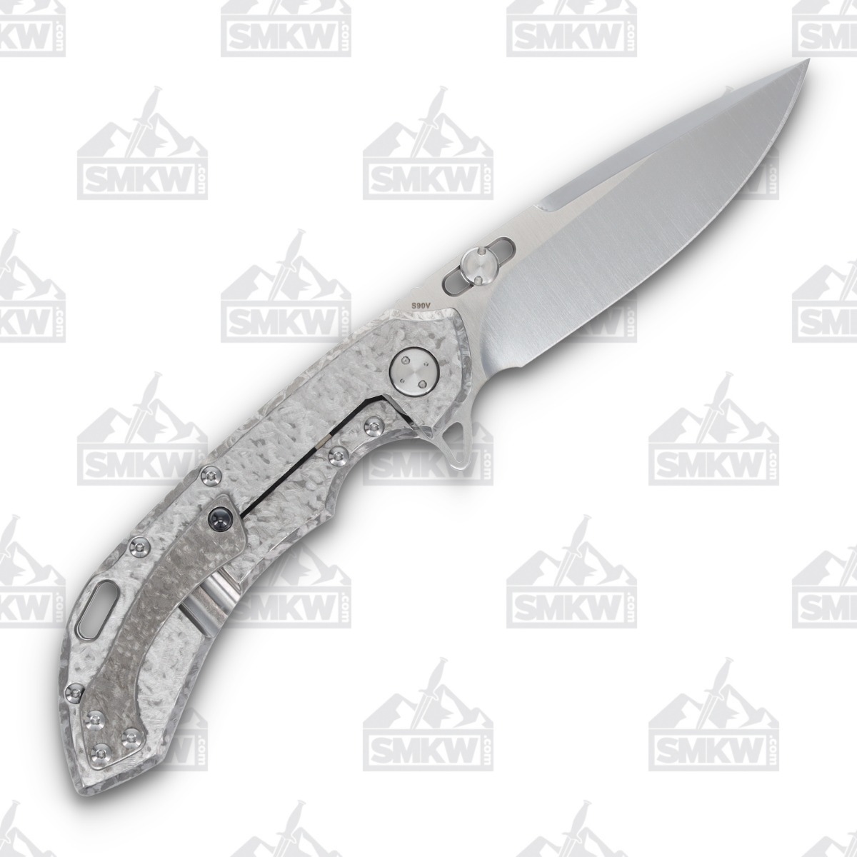 Olamic Wayfarer 247 Folding Knife T-080P Purist White Storm Fat Carbon (Frosty) T080P View 2