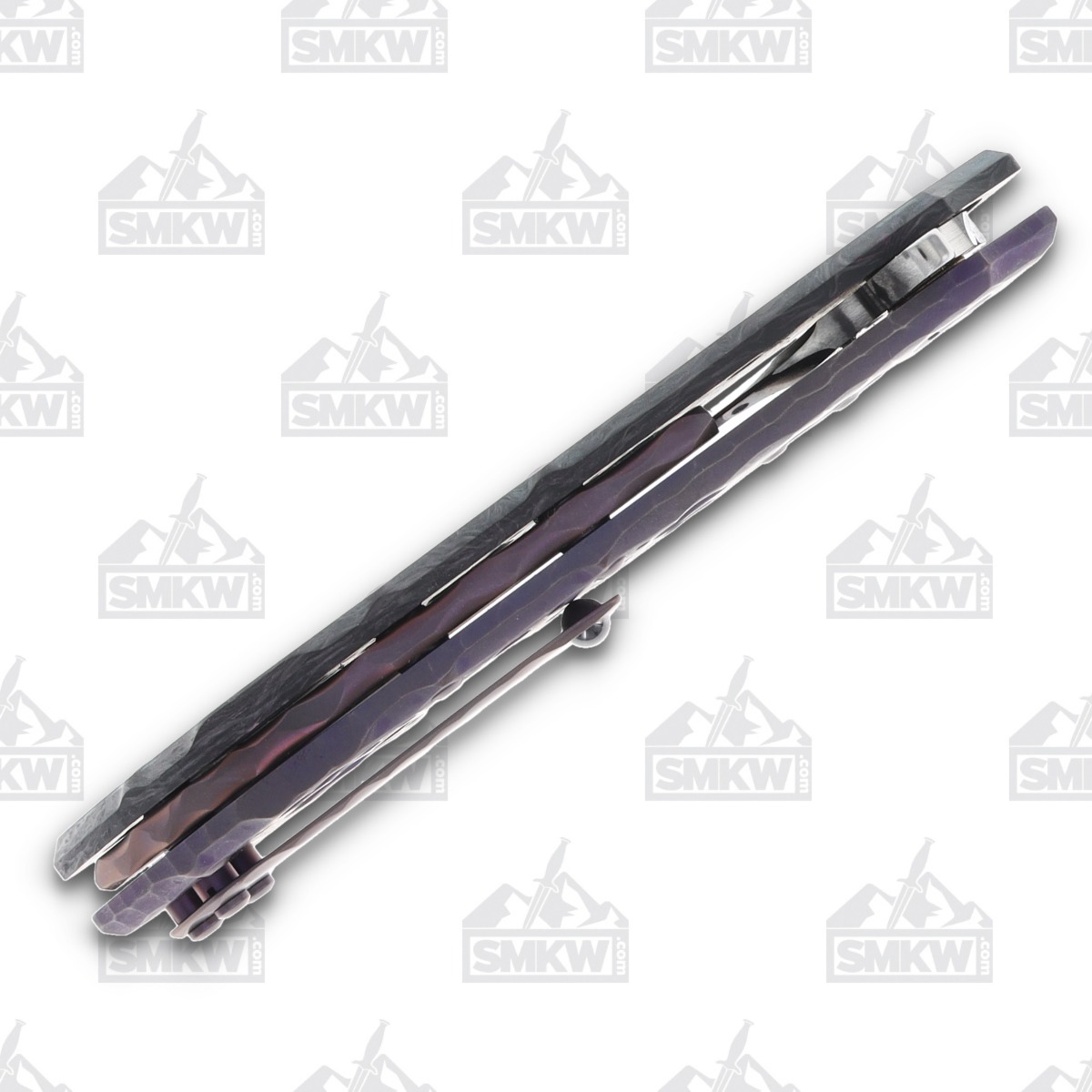 Olamic Wayfarer 247 Folding Knife iSolo Special Edition Bowie Purple Dark Matter Fat Carbon (Acid Rain) T092B View 8
