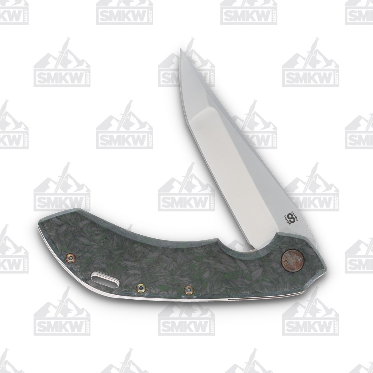 Olamic Wayfarer 247 Folding Knife T-033Q Companto Green Dark Matter Fat Carbon (Neontropic) T033Q View 3