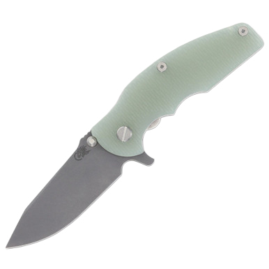 Hinderer Jurassic Translucent Green 3.37in Plain Working Slicer View 1