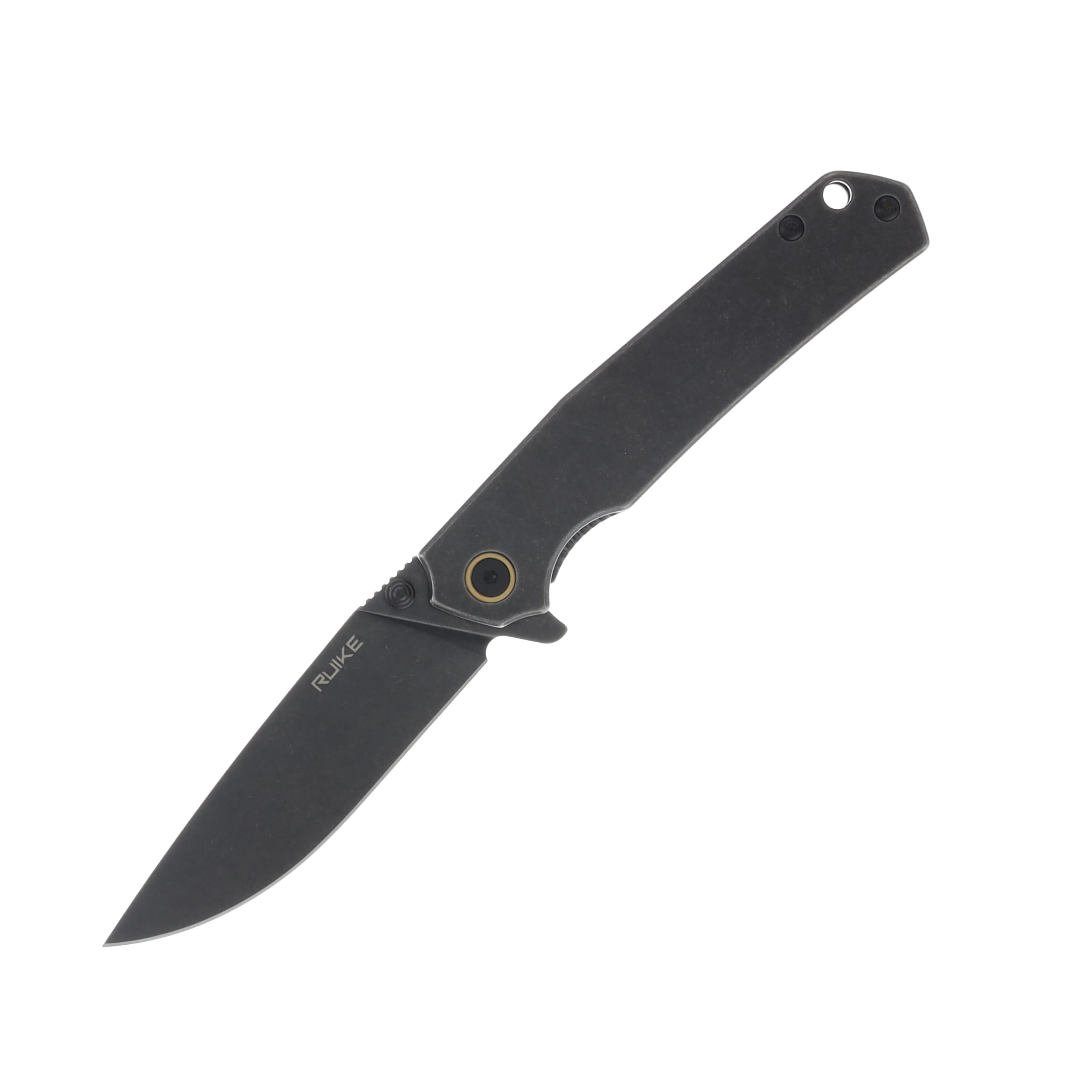 RUIKE Knives P801-SB Folding Knife Black Stonewash 3.39in Drop Point RUP801SB View 1