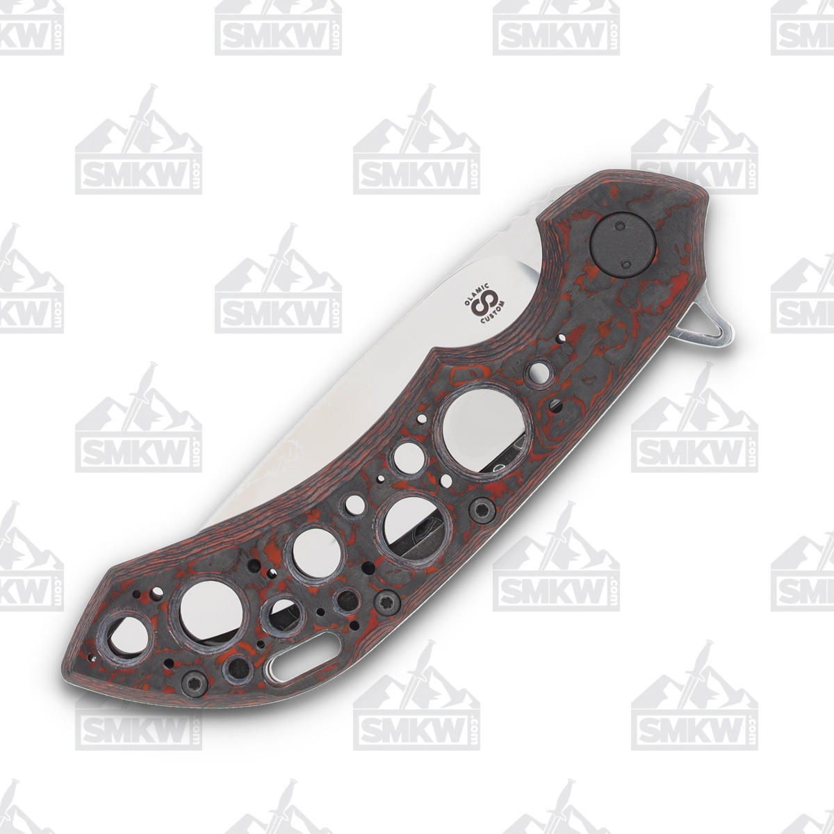 Olamic Wayfarer 247 Folding Knife iSolo Special Edition Suna Lava Flow Fat Carbon (Acid Rain) T052SUNA View 4