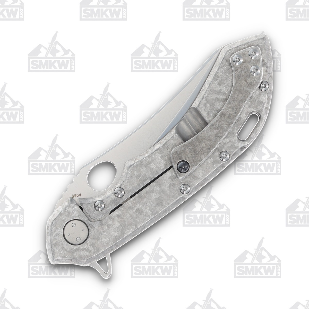 Olamic Wayfarer 247 T073-M Folding Knife White Storm FatCarbon/Frosty T073M View 7
