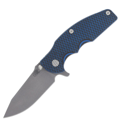 Hinderer Jurassic Blue – Black 3.37in Plain Working Finish Slicer View 1