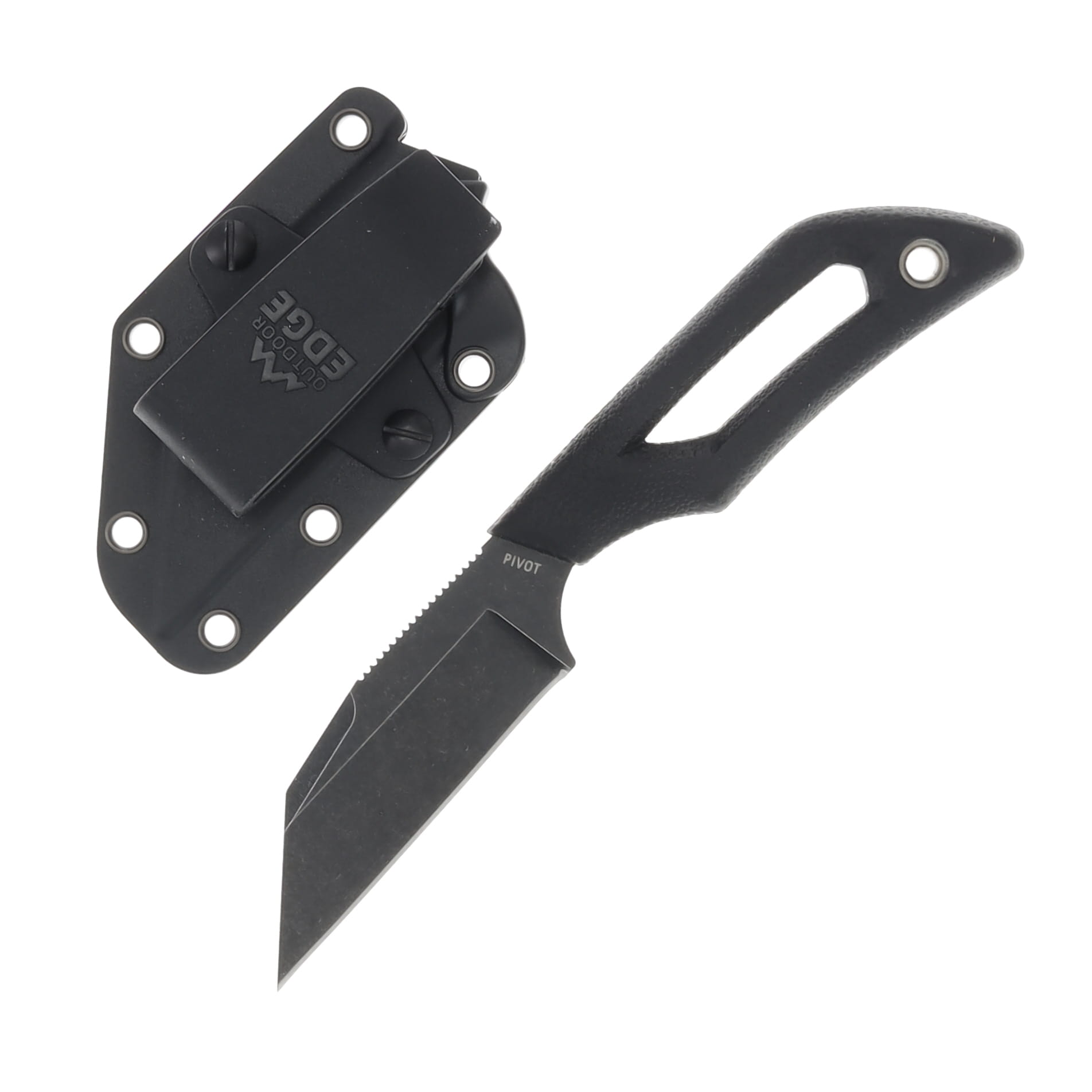 Outdoor Edge Pivot 2.6in Wharncliffe Fixed Blade Black OEPKWC-2C View 2