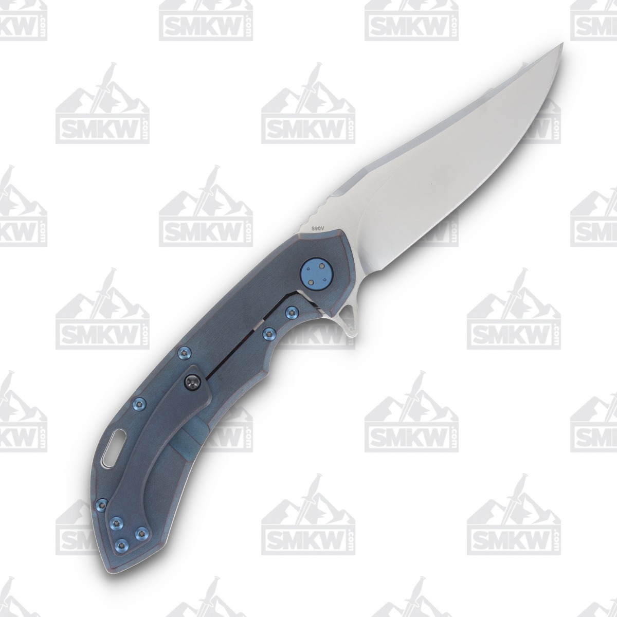 Olamic Wayfarer 247 Folding Knife T-089B Lava Flow FatCarbon/Kinetic Ocean T089B View 2