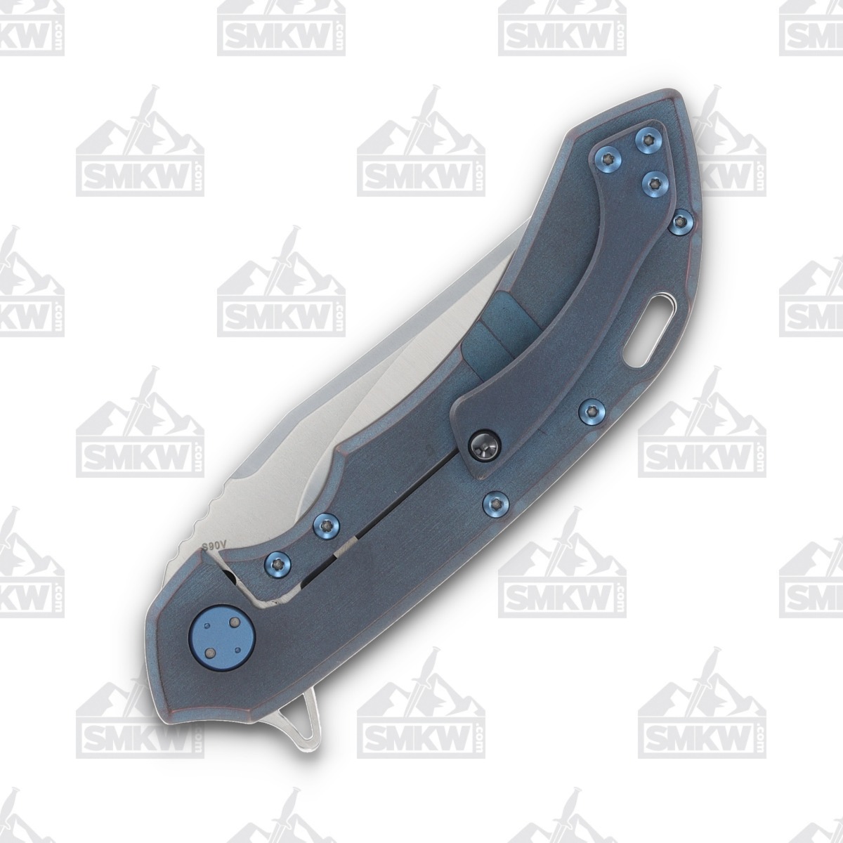 Olamic Wayfarer 247 Folding Knife T-089B Lava Flow FatCarbon/Kinetic Ocean T089B View 6