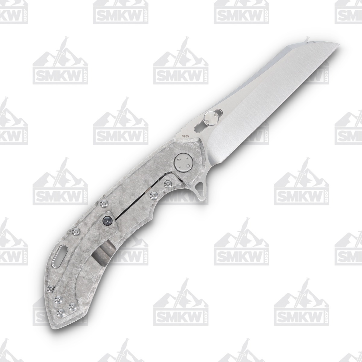 Olamic Wayfarer 247 Folding Knife T-068W White Storm FatCarbon/Frosty T068W View 2
