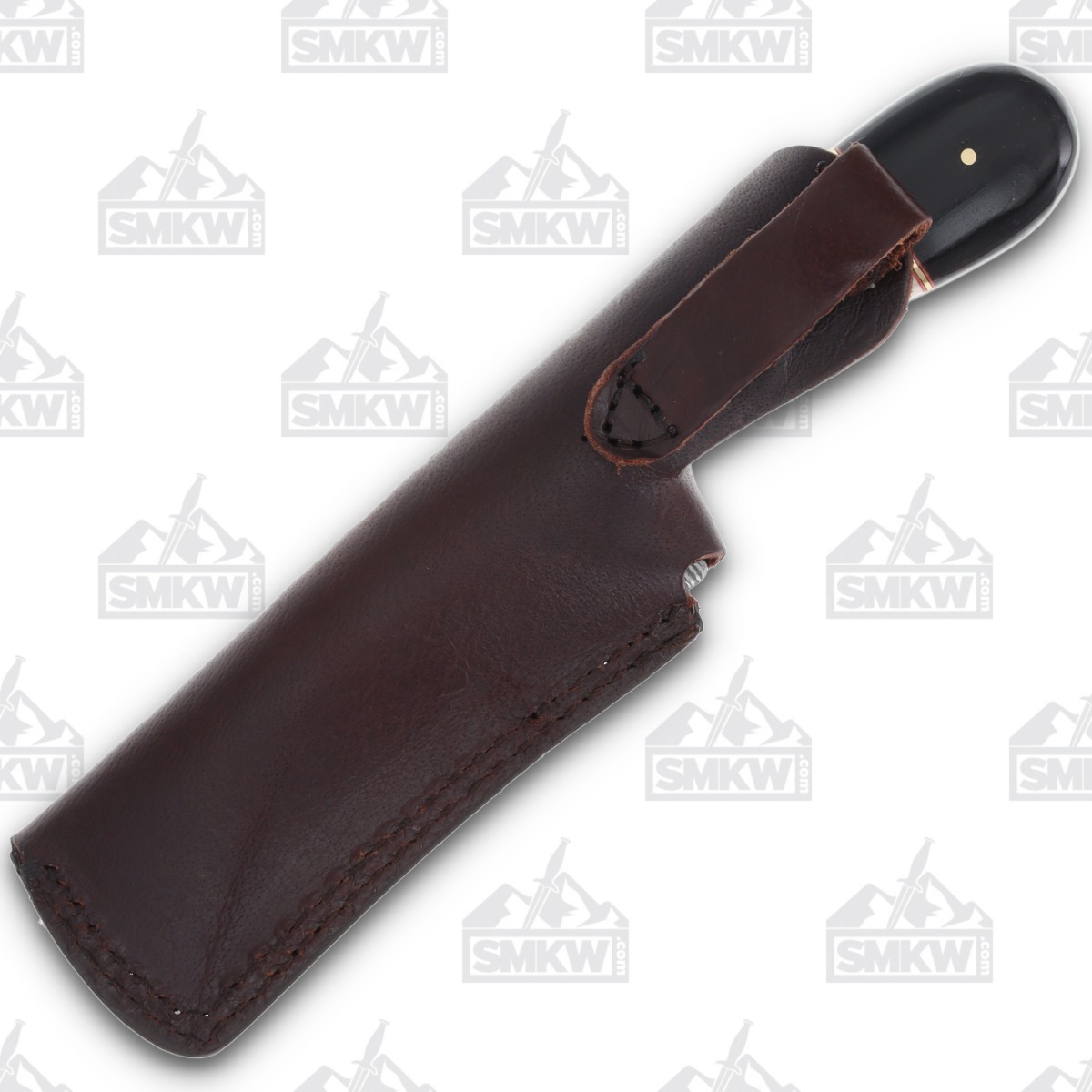 SZCO Supplies Horn and Stag Razor Knife Fixed Damascus 4in Blade DM1357SG View 6