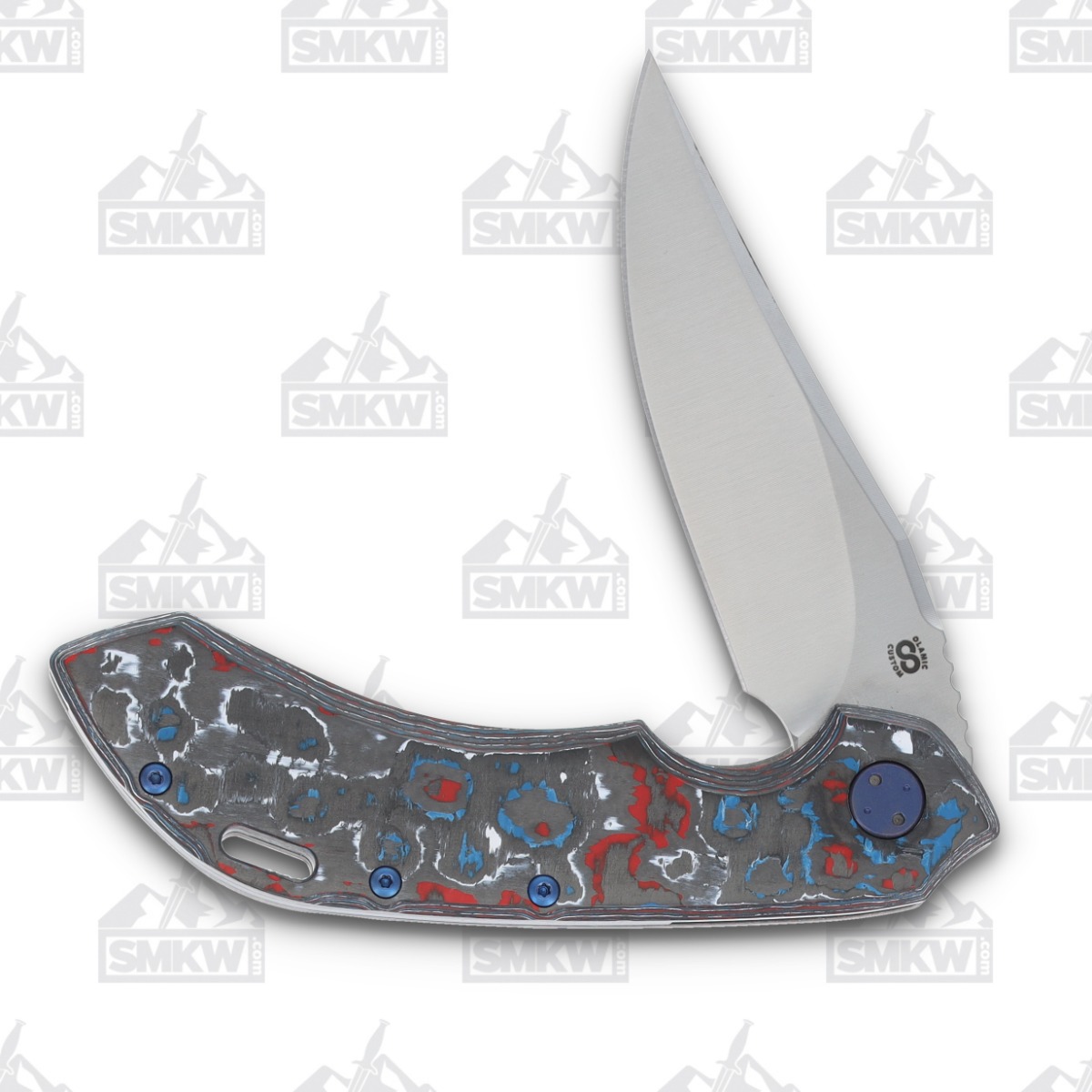 Olamic Wayfarer 247 Folding Knife T-074B Nebula FatCarbon/Kinetic Mist T074B View 3