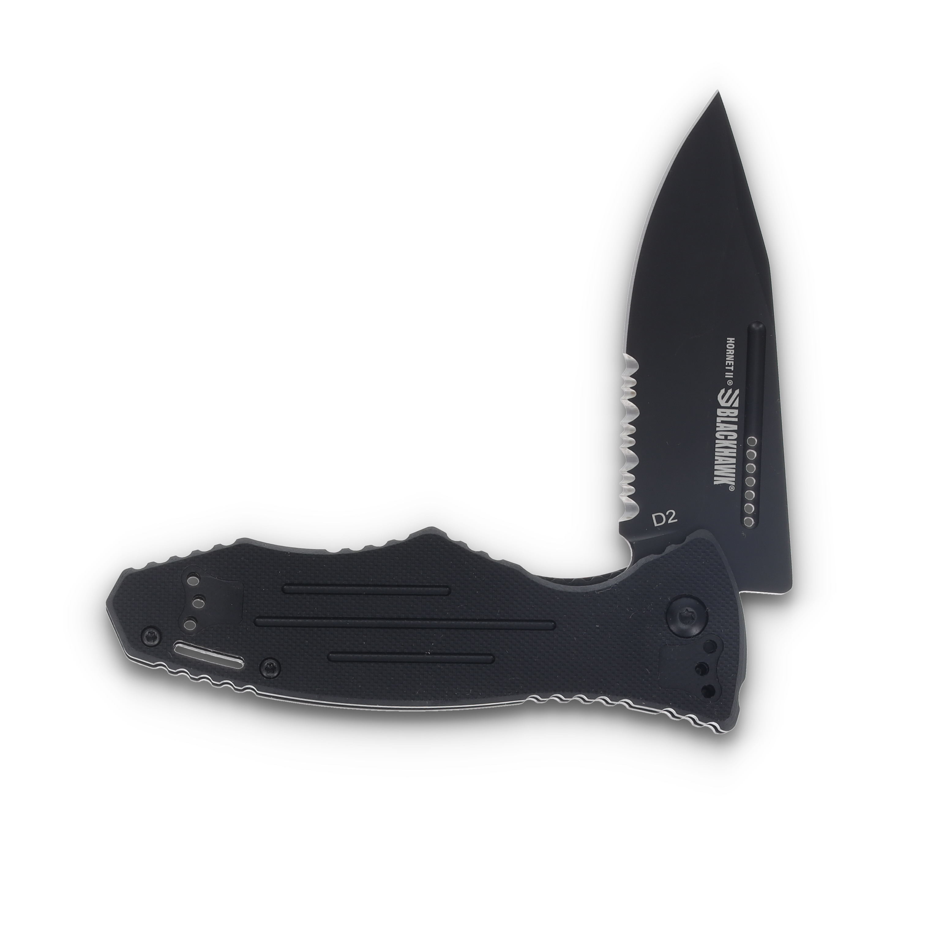 Blackhawk Hornet II Sideliner Folding Knife 3.5in Black PS Clip Point BH15H211BK View 3
