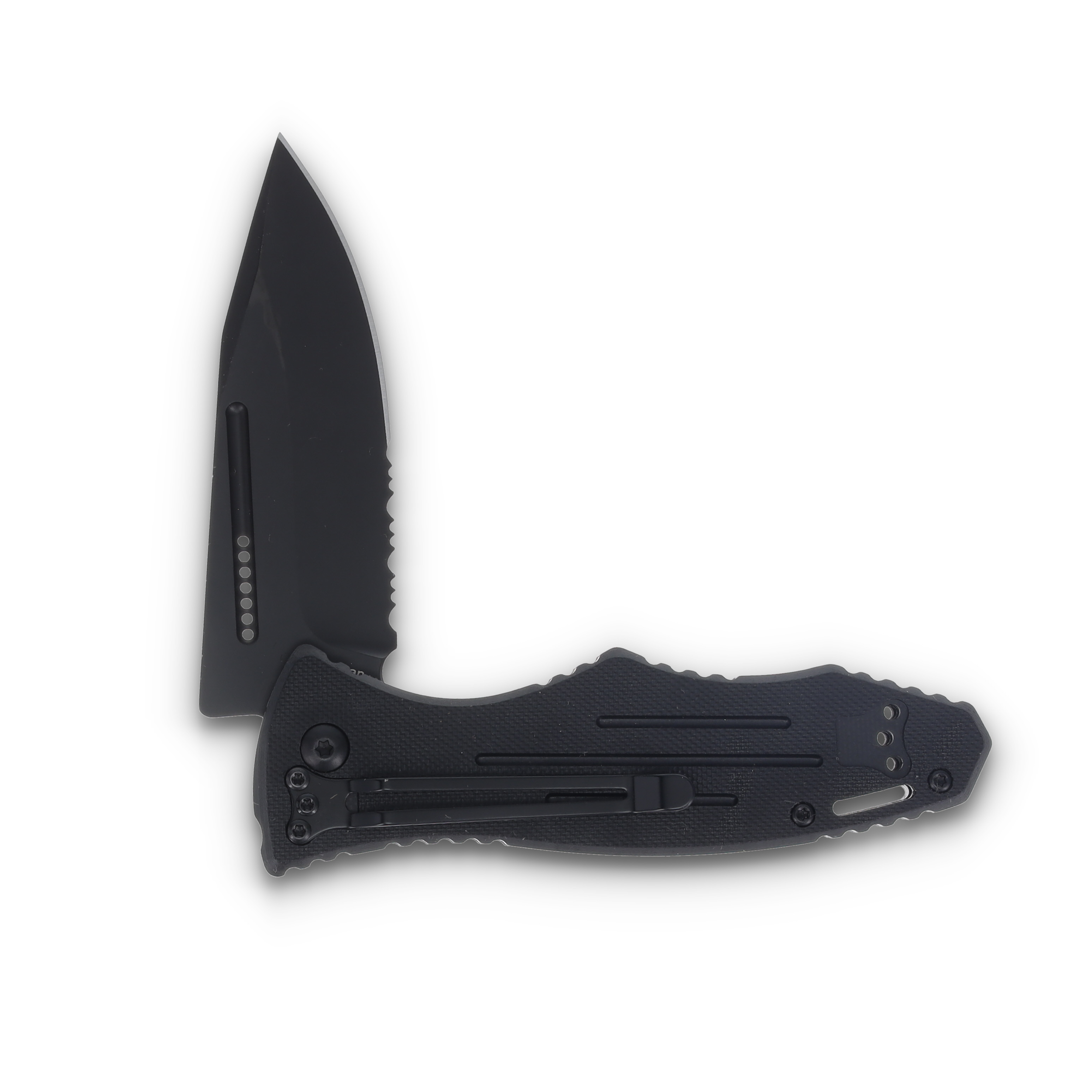 Blackhawk Hornet II Sideliner Folding Knife 3.5in Black PS Clip Point BH15H211BK View 4