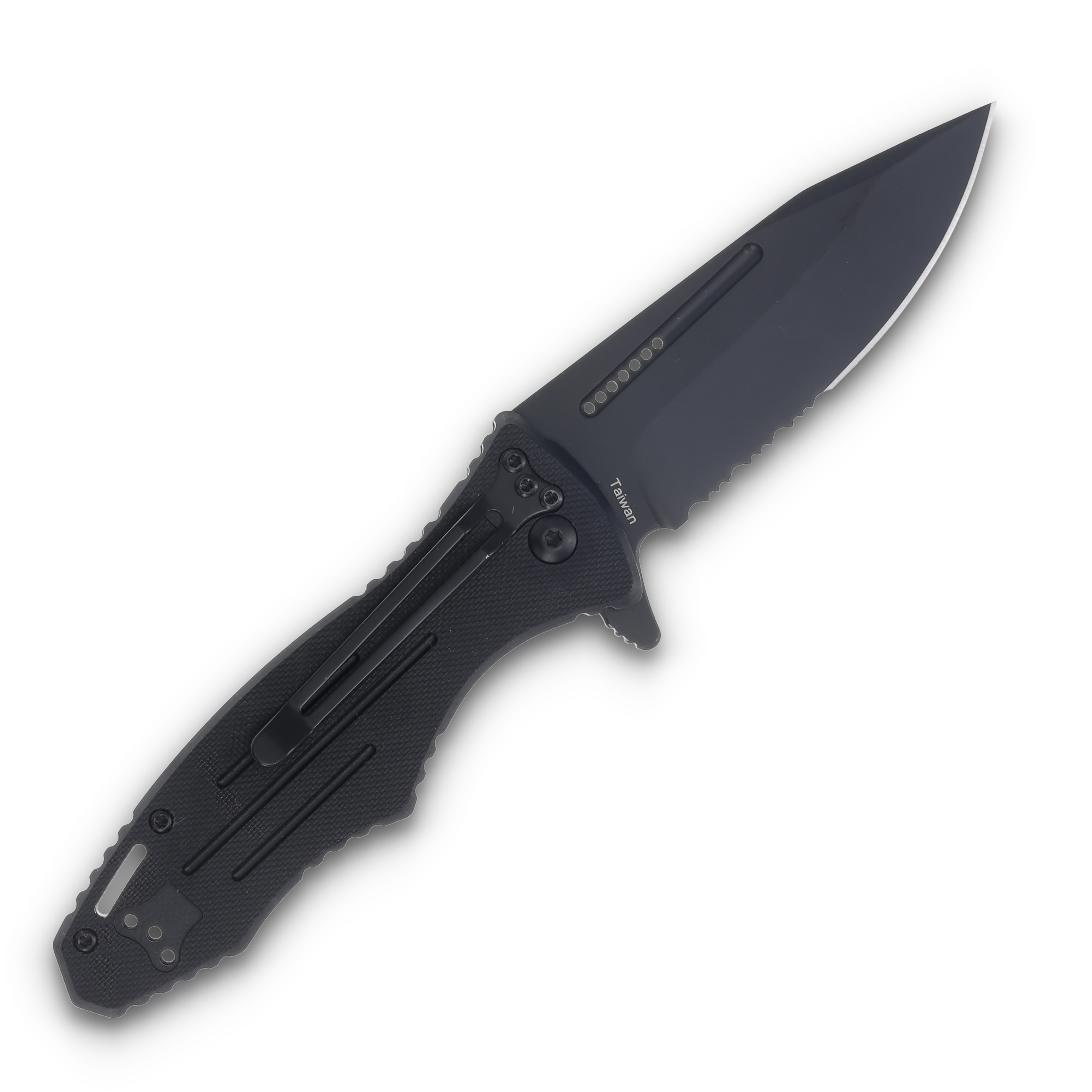 Blackhawk Hornet II Sideliner Folding Knife 3.5in Black PS Clip Point BH15H211BK View 2