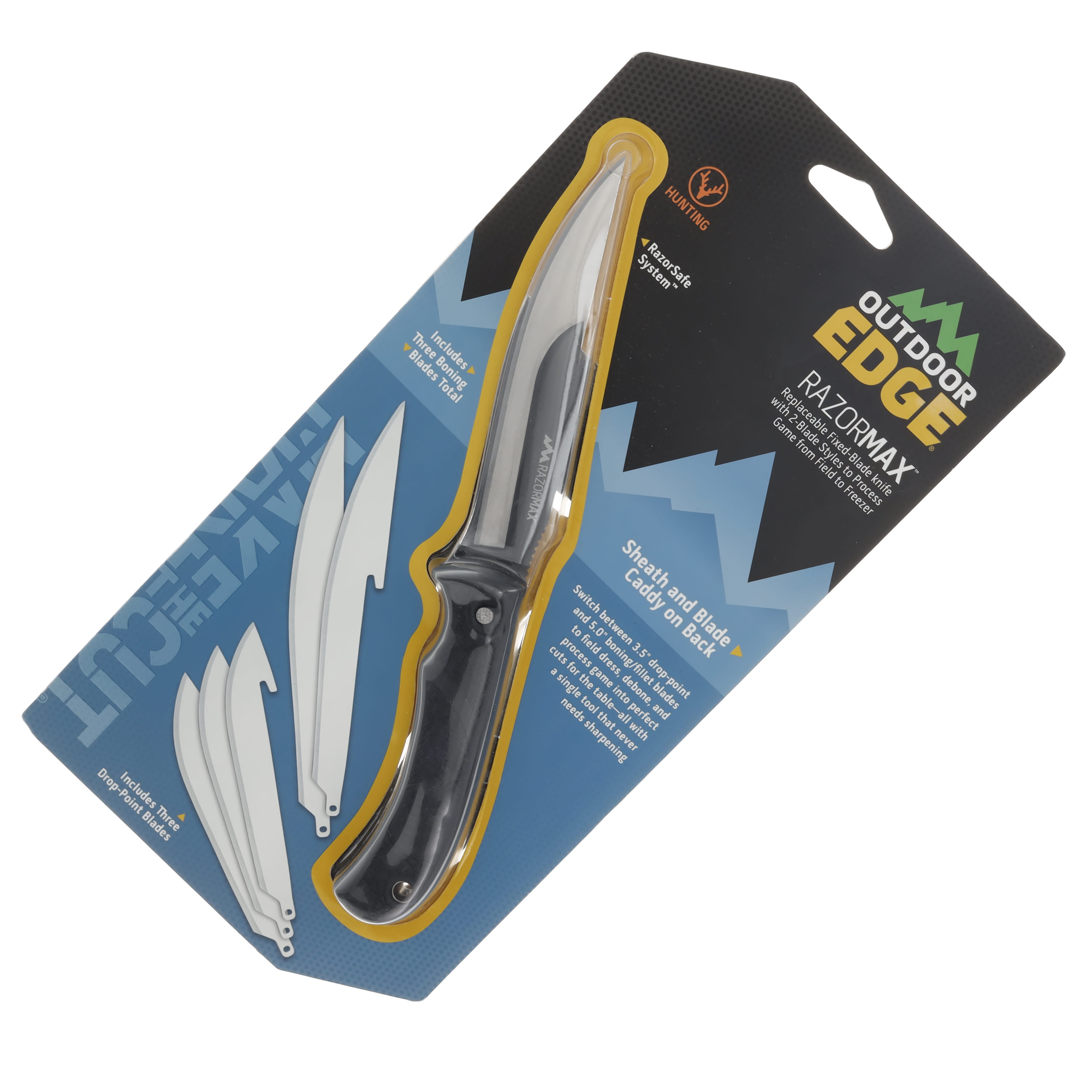 Outdoor Edge Razor-Max Fixed Blade Knife with Replacement Blades Black Handle OERMK-10C View 6