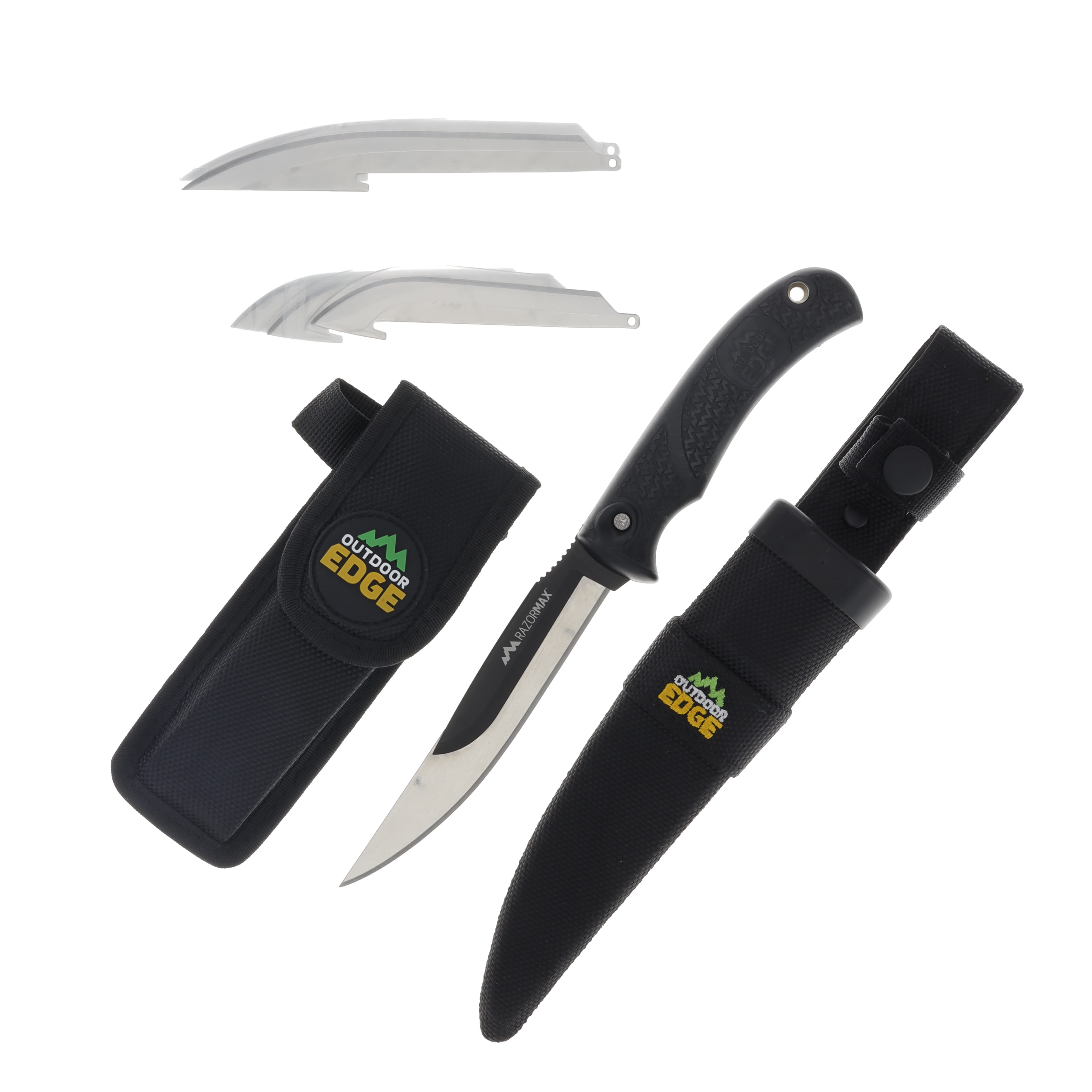 Outdoor Edge Razor-Max Fixed Blade Knife with Replacement Blades Black Handle OERMK-10C View 1