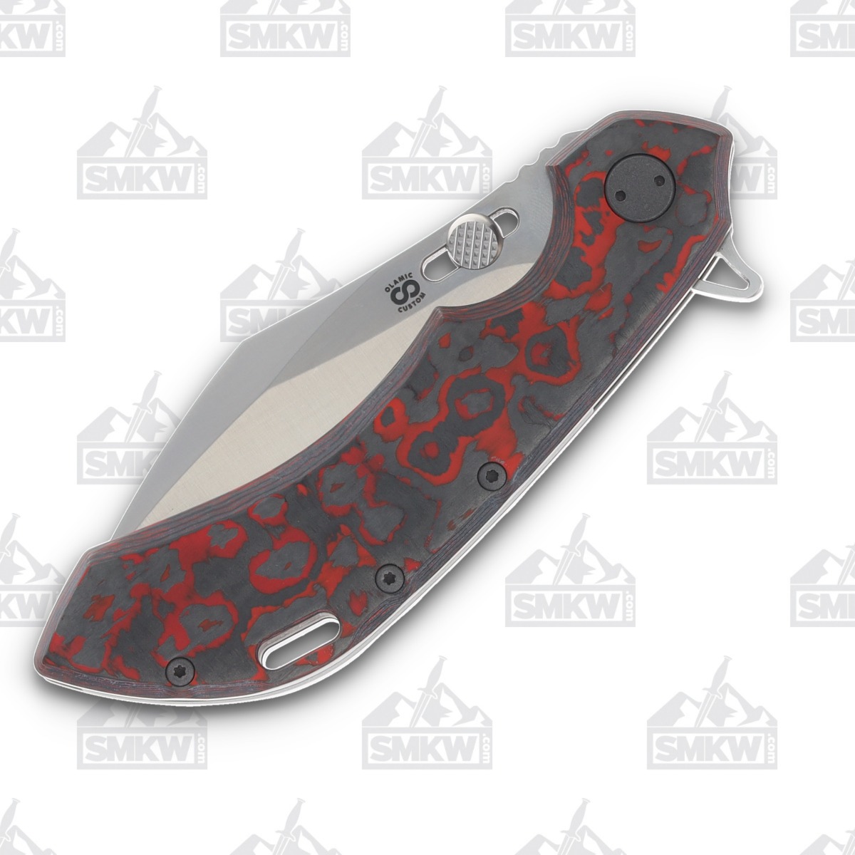 Olamic Wayfarer 247 Folding Knife T-081C Lava Flow FatCarbon/Light Blast T081C View 5